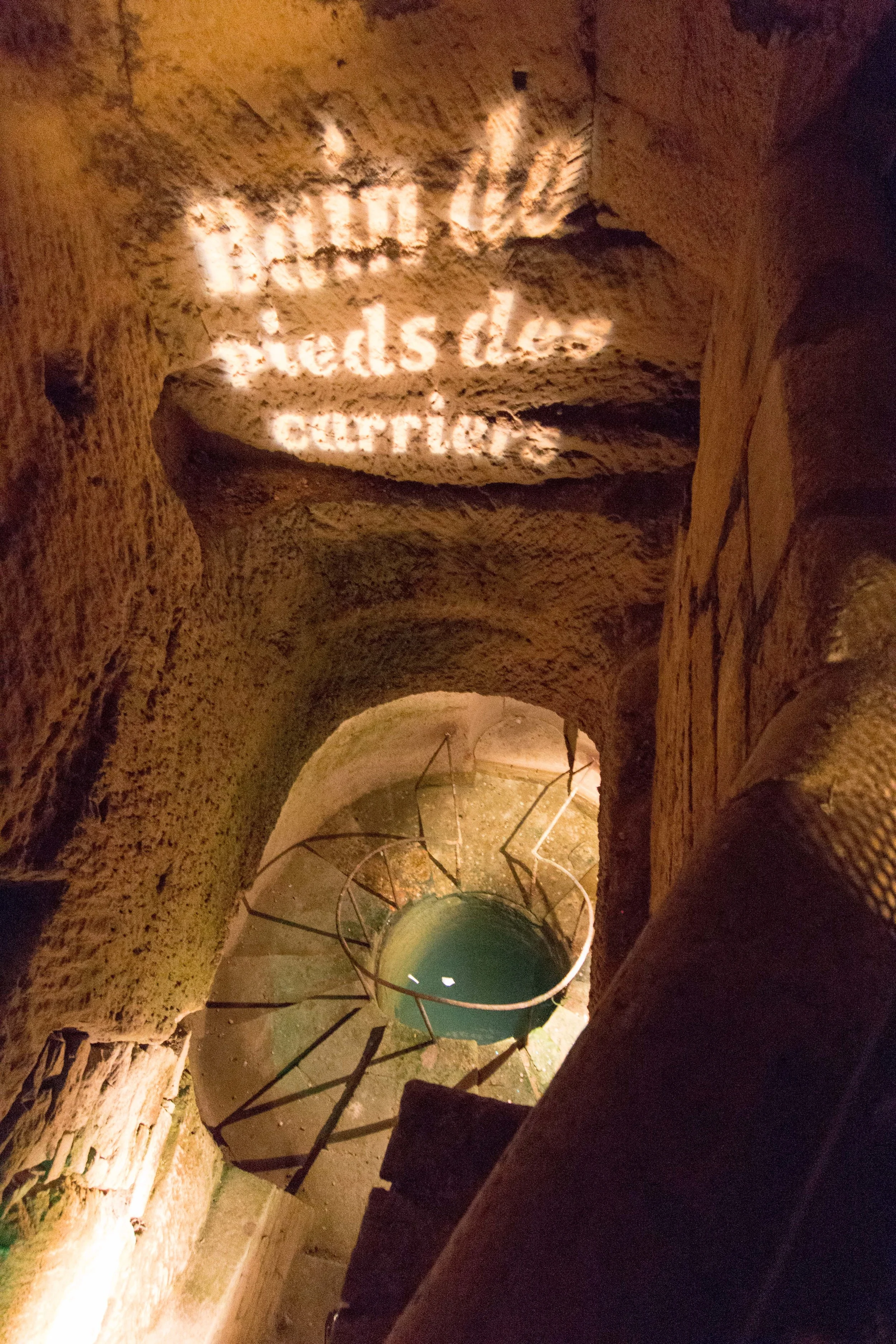 Old well that was dug to help lower the bones into the catacombs