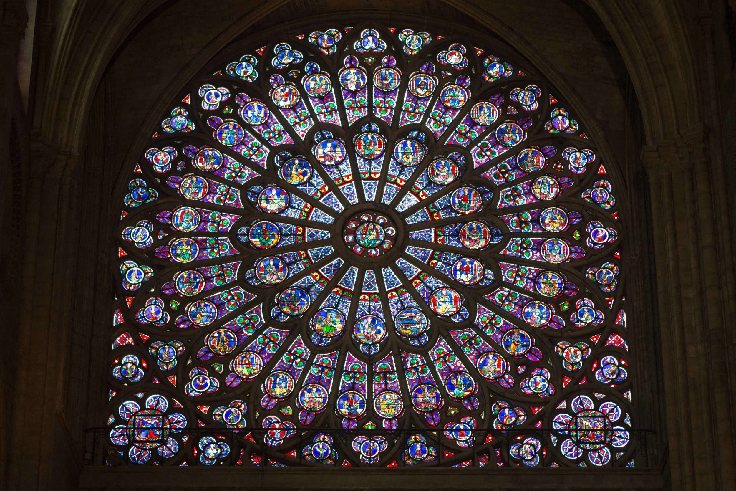 Stunning Northern stained Glass window in the cathedral. Most of it is original and dates from the 1200s