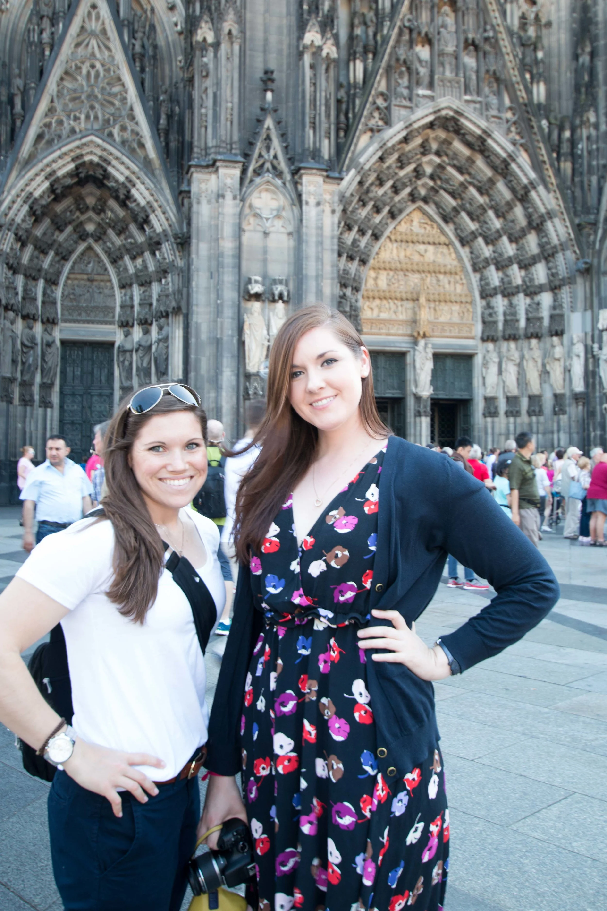 Kate and Chelsea in front of the Dom