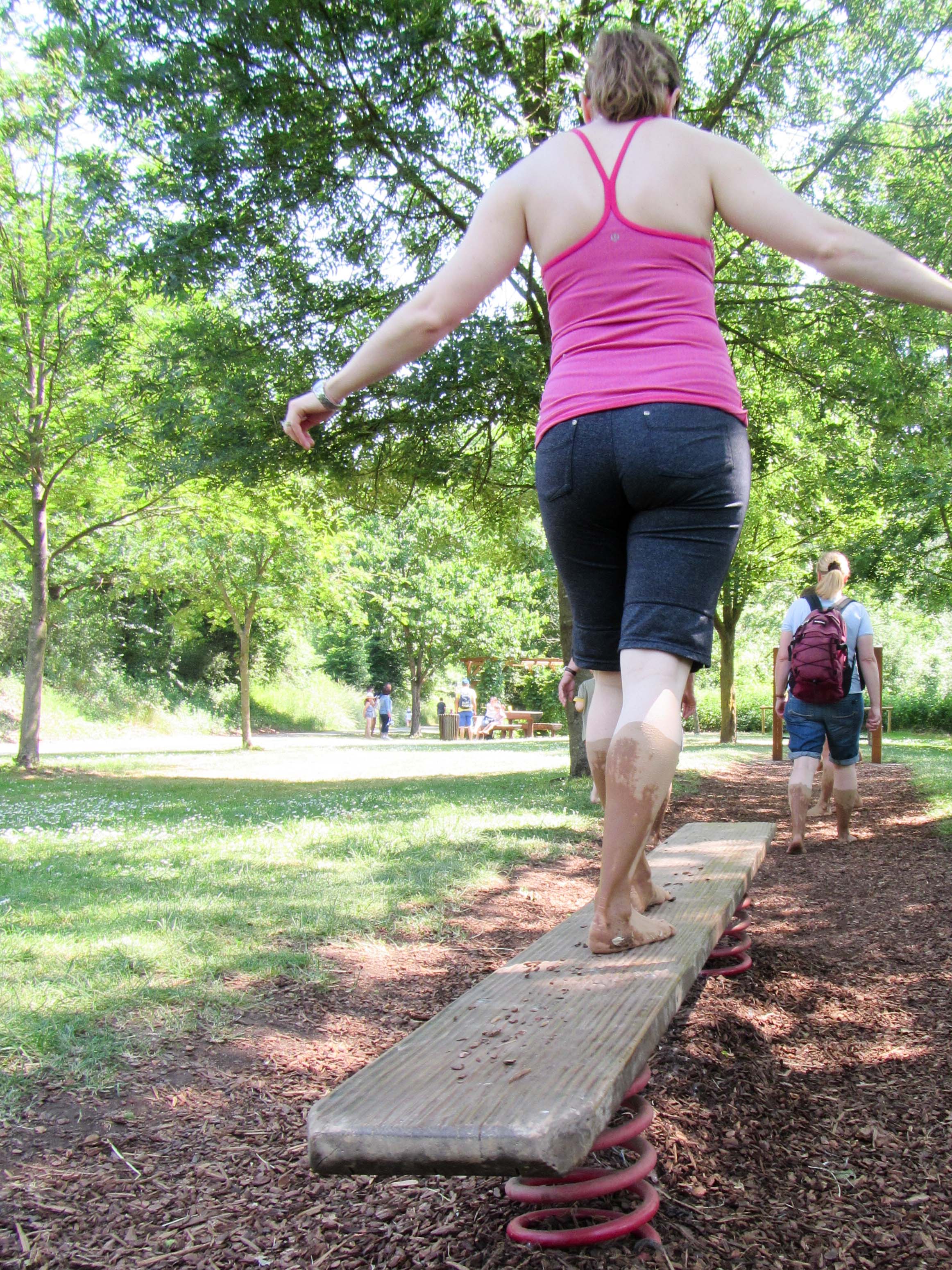 Taking the balance beam to the next level with springs!