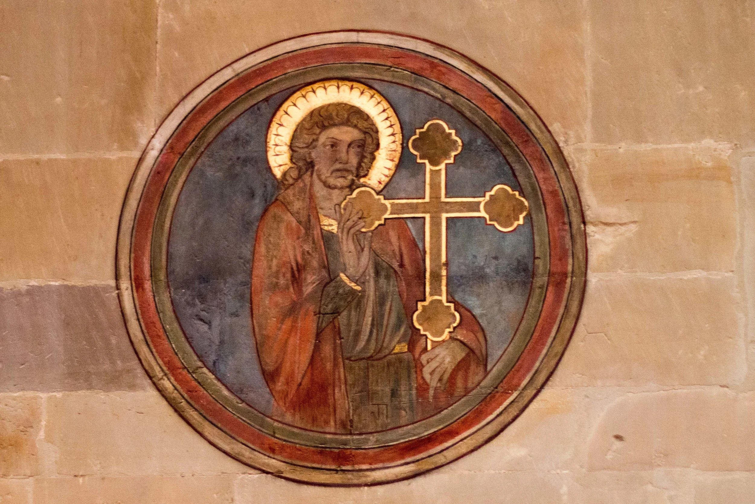 One of the many icons painted on the walls of the Church of our Lady