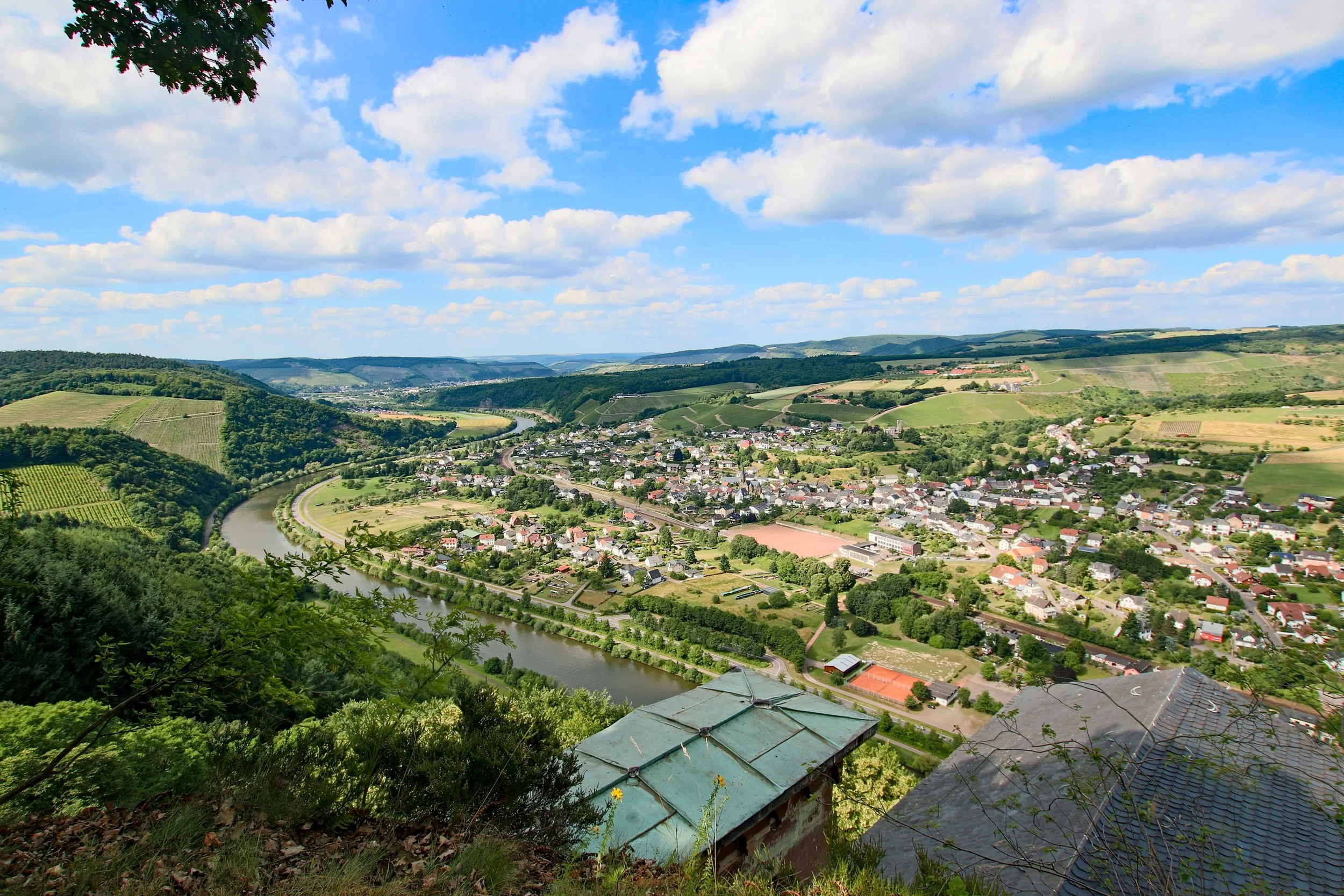 Stunning view over the Saar Valley and the Town below
