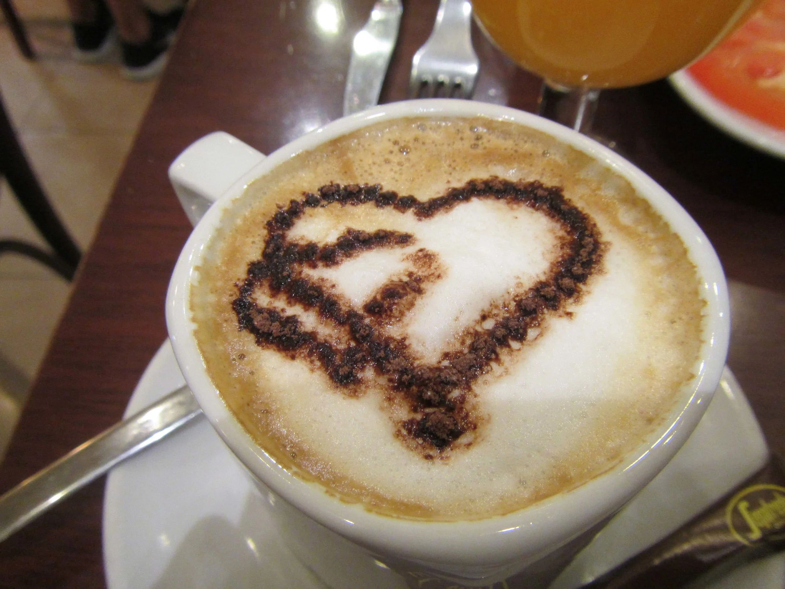 Aaron's coffee at breakfast