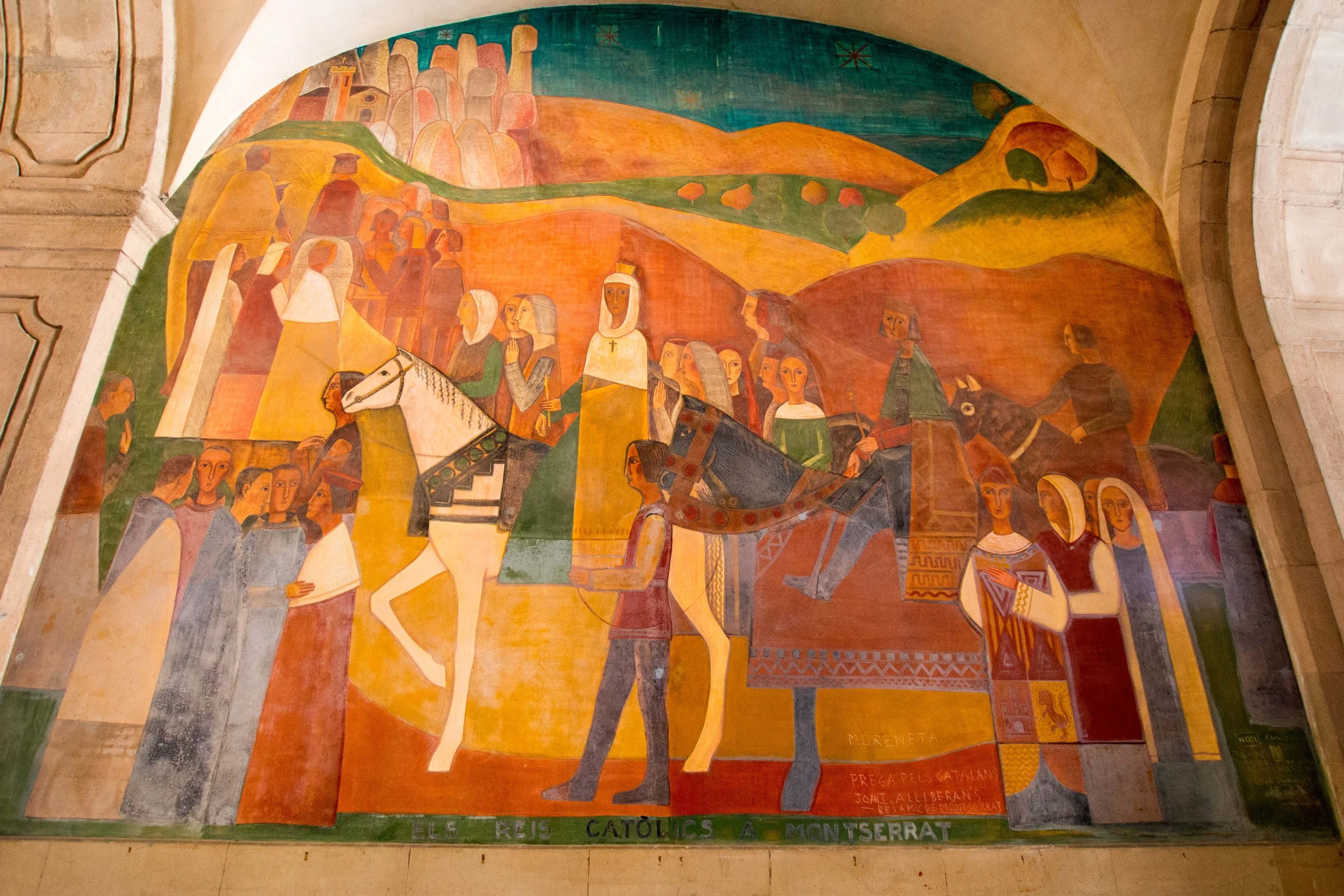 Pilgrims visiting Montserrat