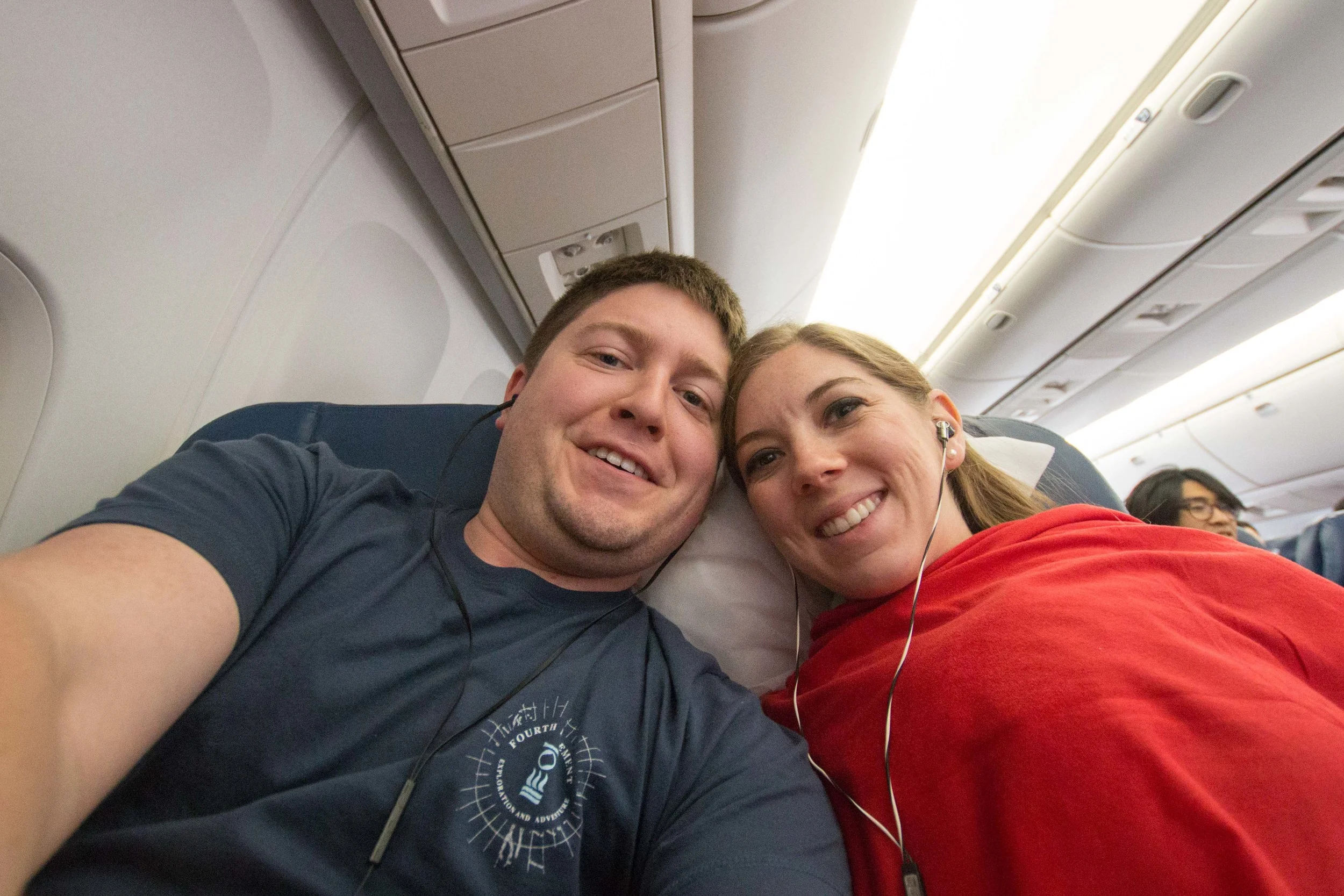 On the airplane bound for Detroit!
