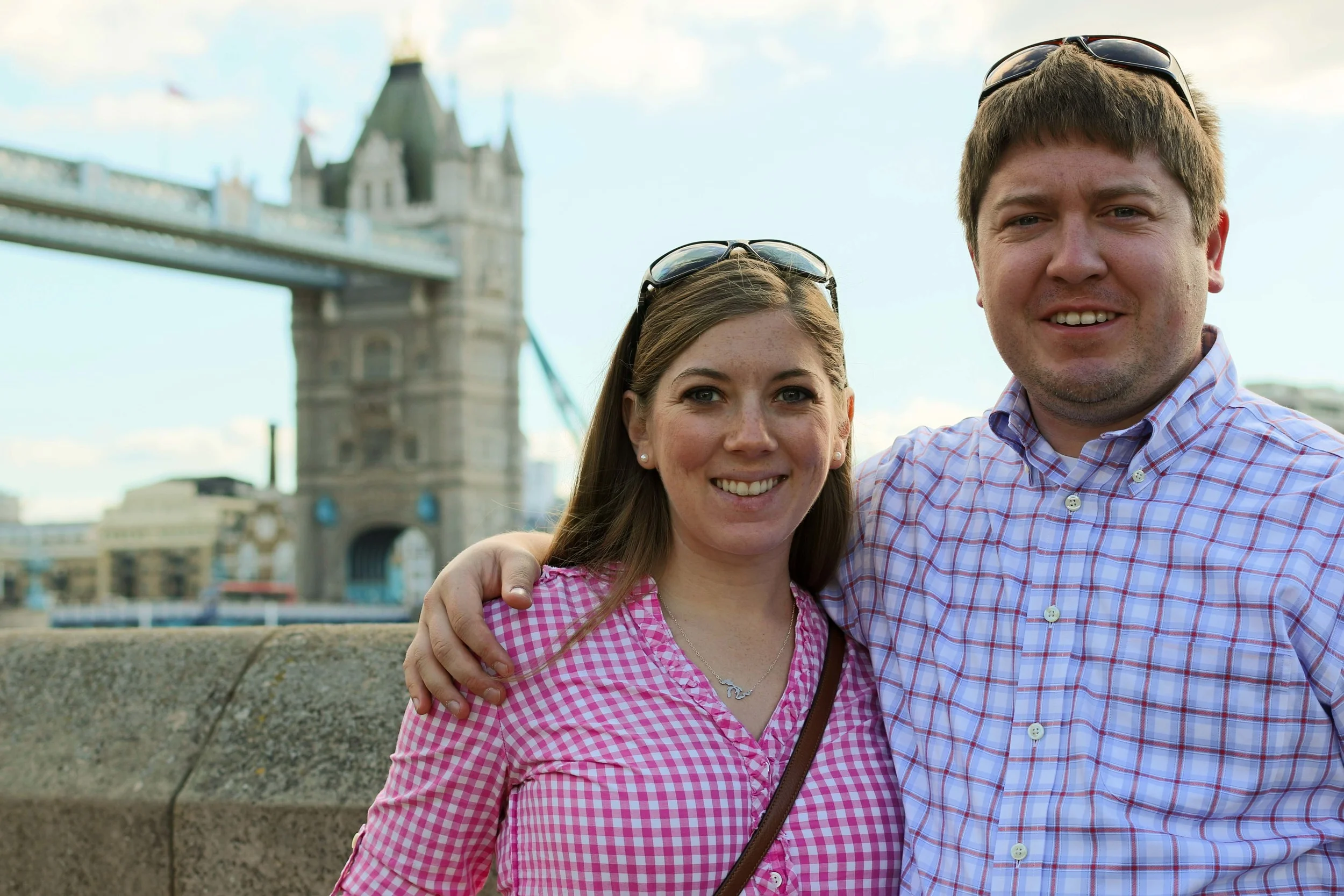 Aaron and I in front of the Tower Bridge, while in the Tower of London