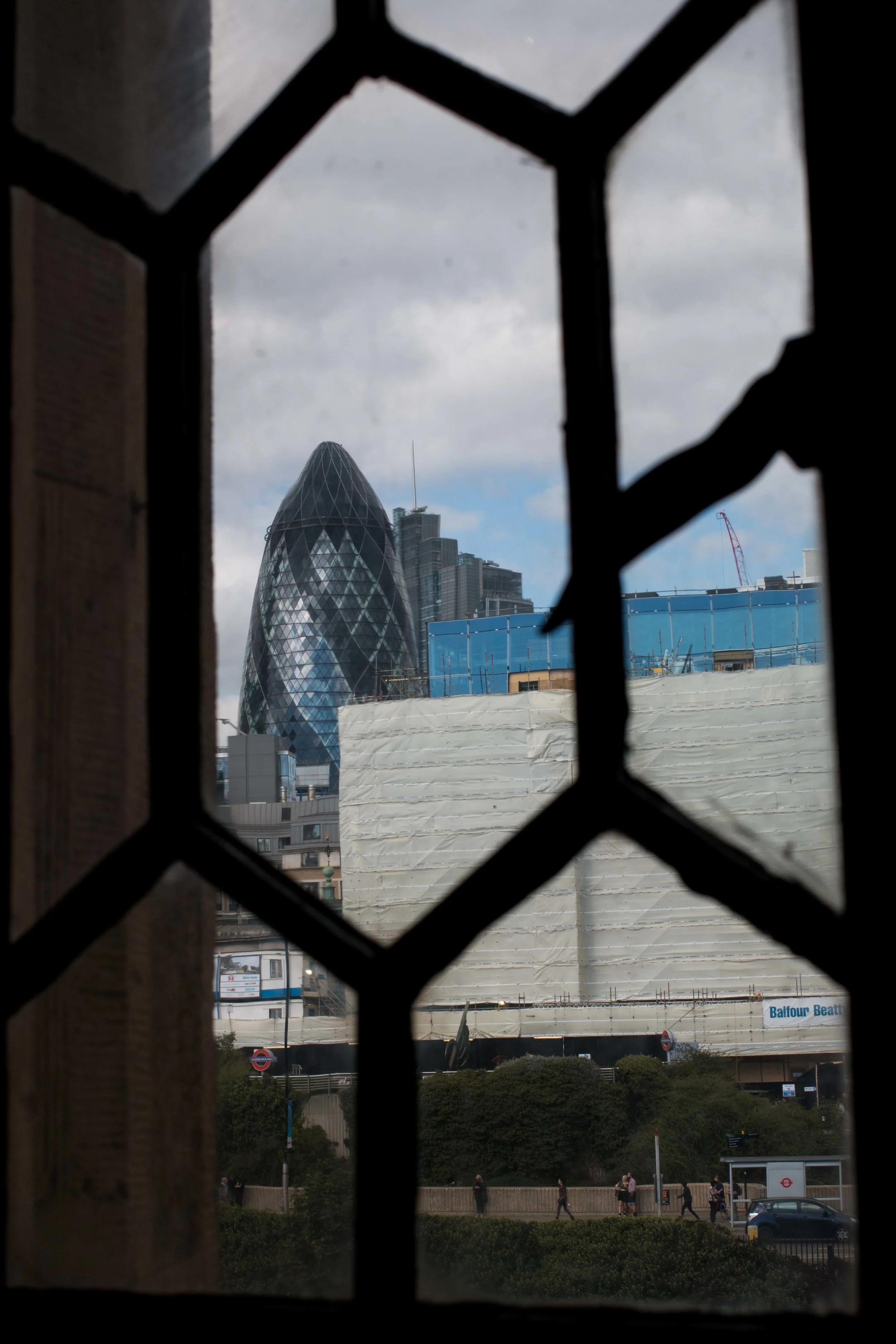 View from inside one of the Tower rooms