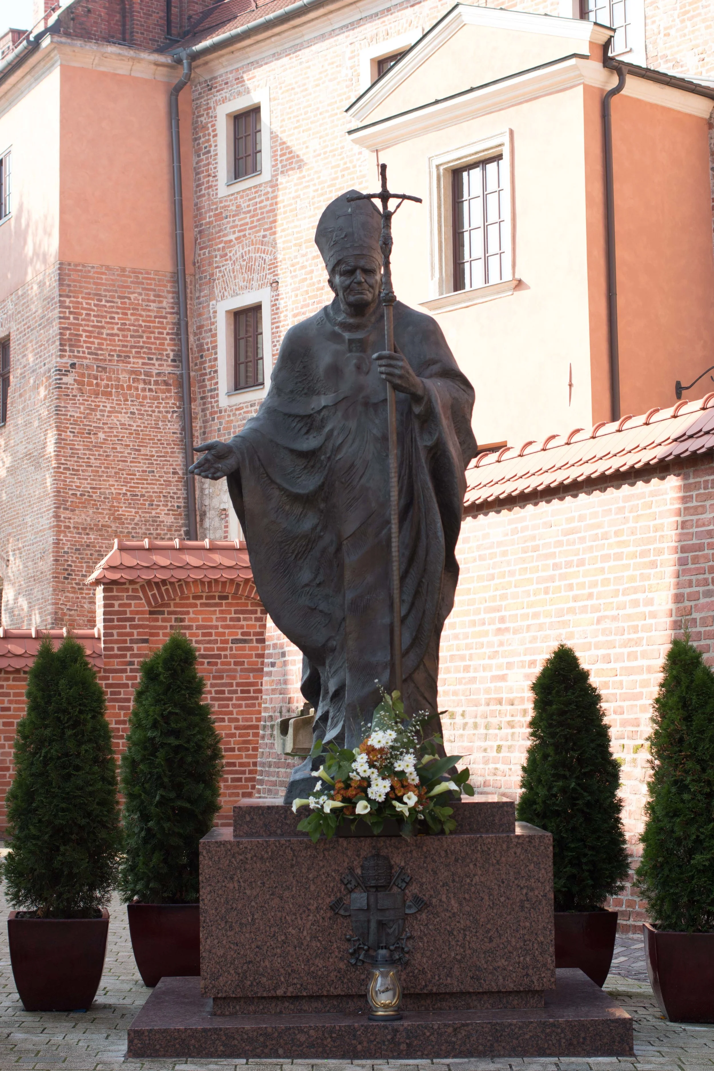 St. John Paul II was born and lived not far from Krakow, and Poland has a strong Catholic tradition, so his likeness is everywhere.