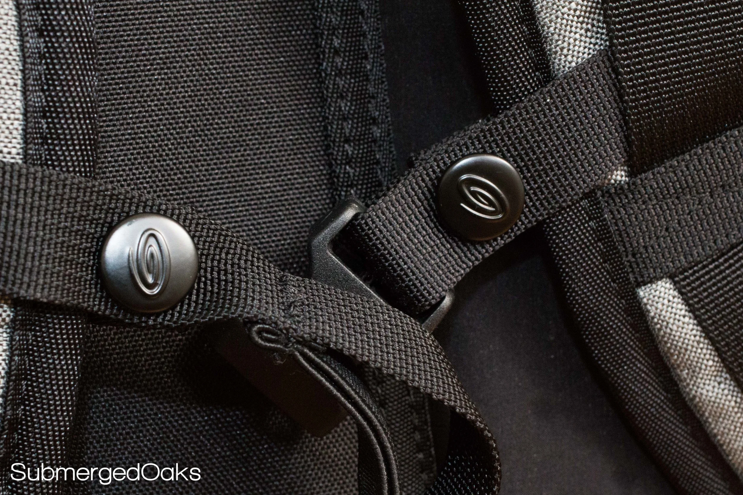 adjustable chest straps help keep the bag from uncomfortable pulling your shoulders back