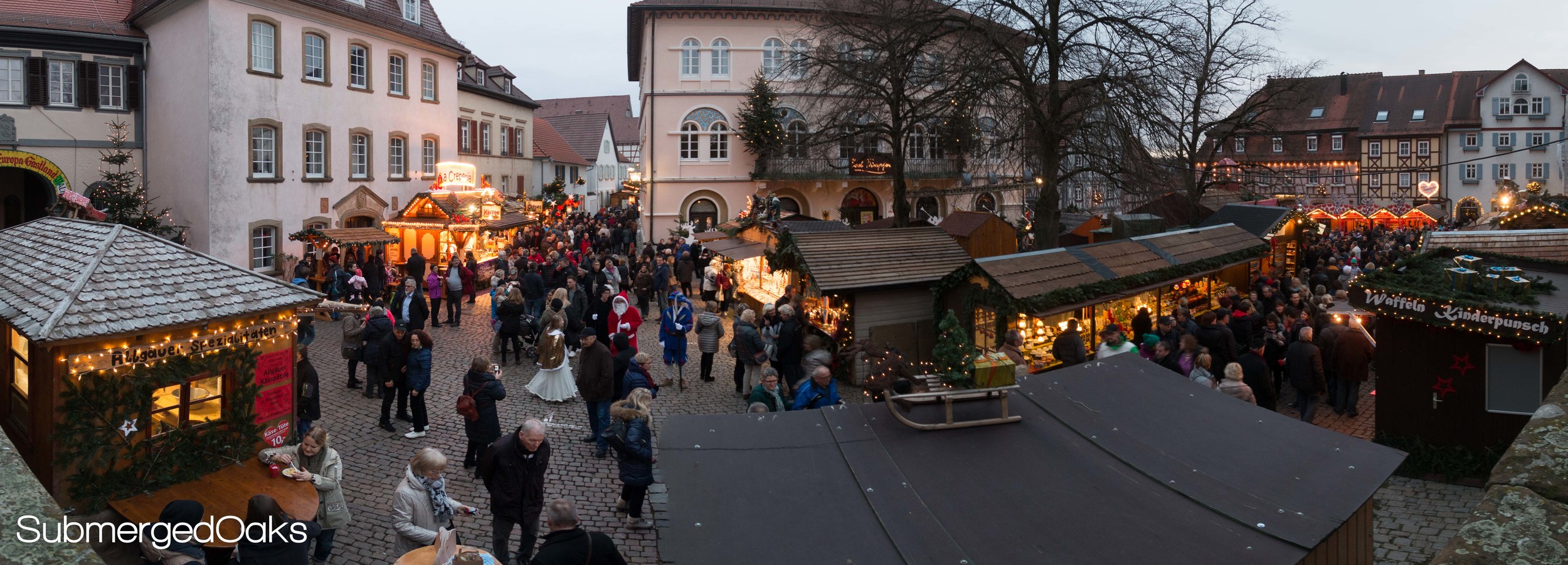 The center platz in Bad wimpfen, all decked out for Christmas