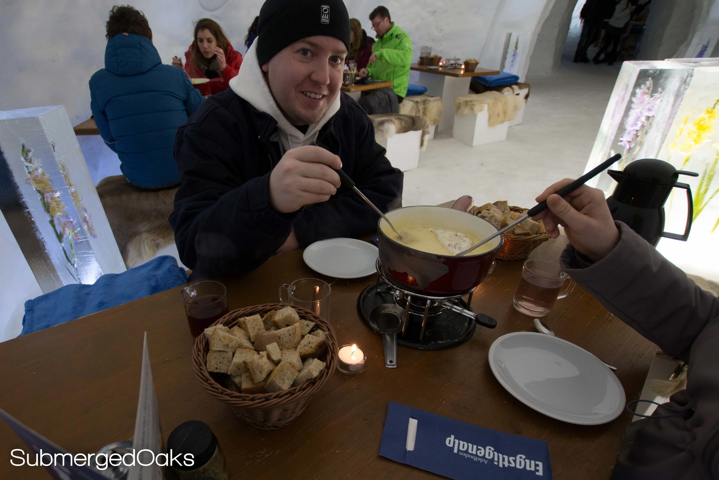 Enjoying our Fondue!
