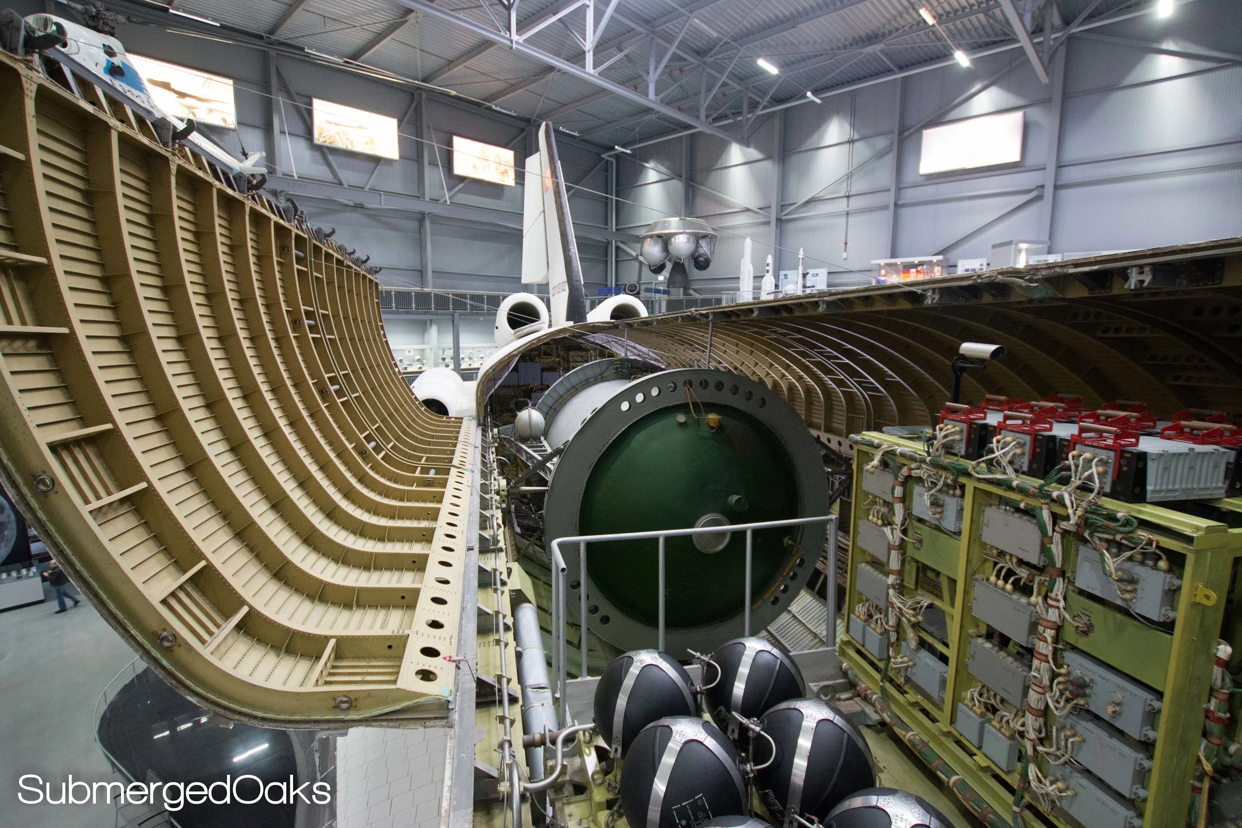 Inside of the space shuttle