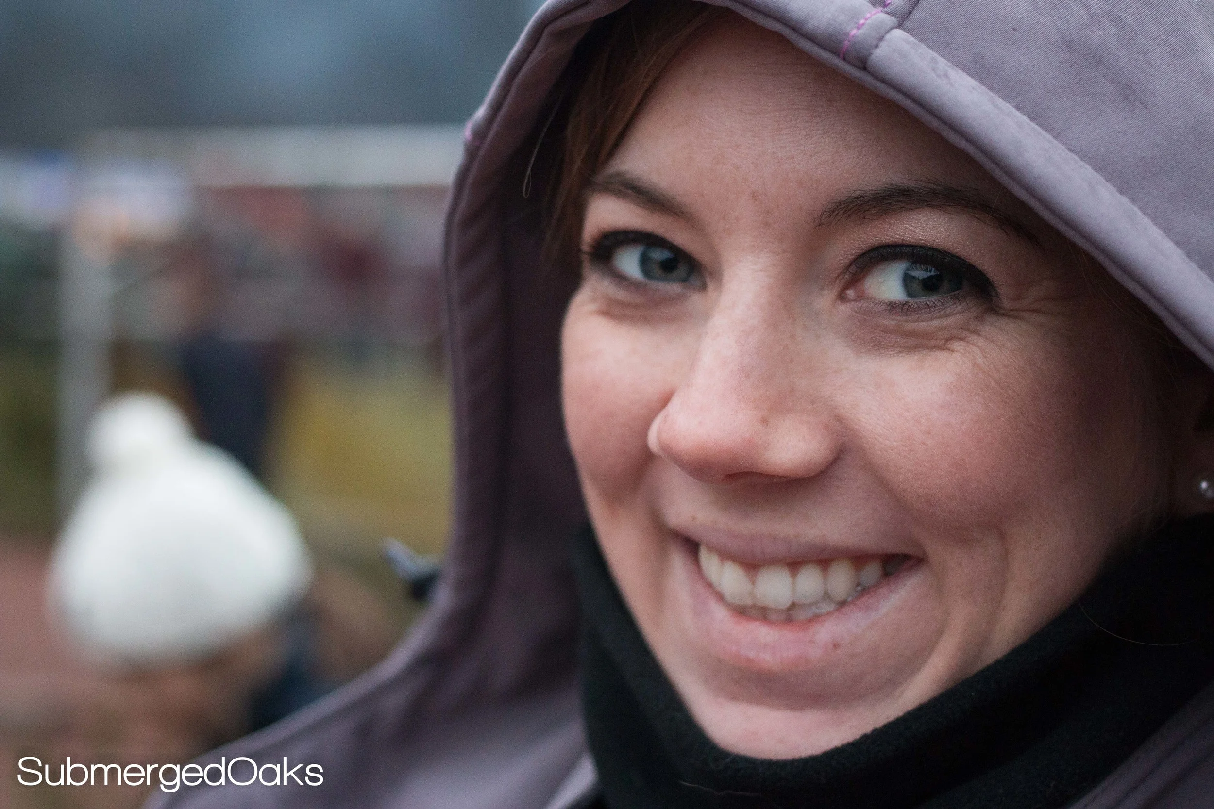 Trying to stay warm, and relatively dry!