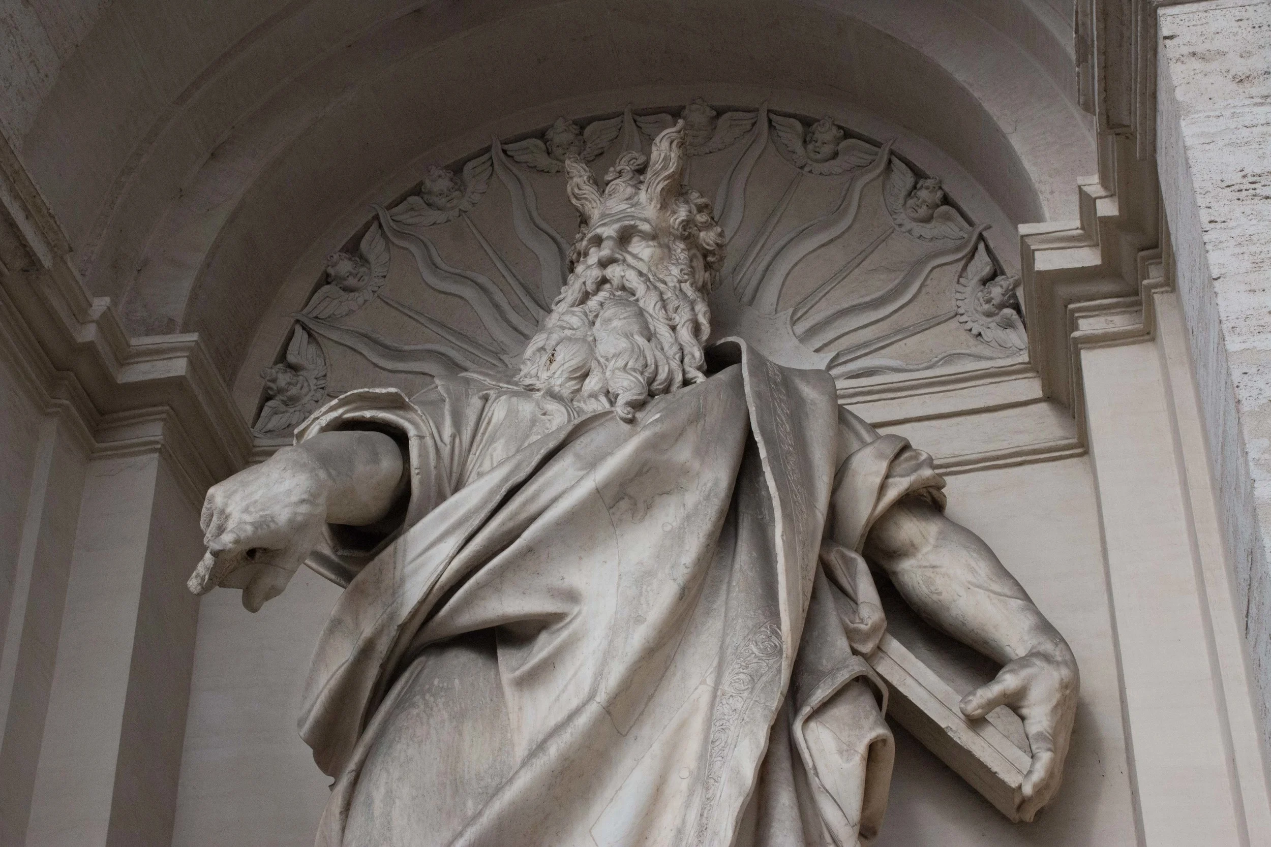 Main statue of Moses at Fontana dell'Acqua
