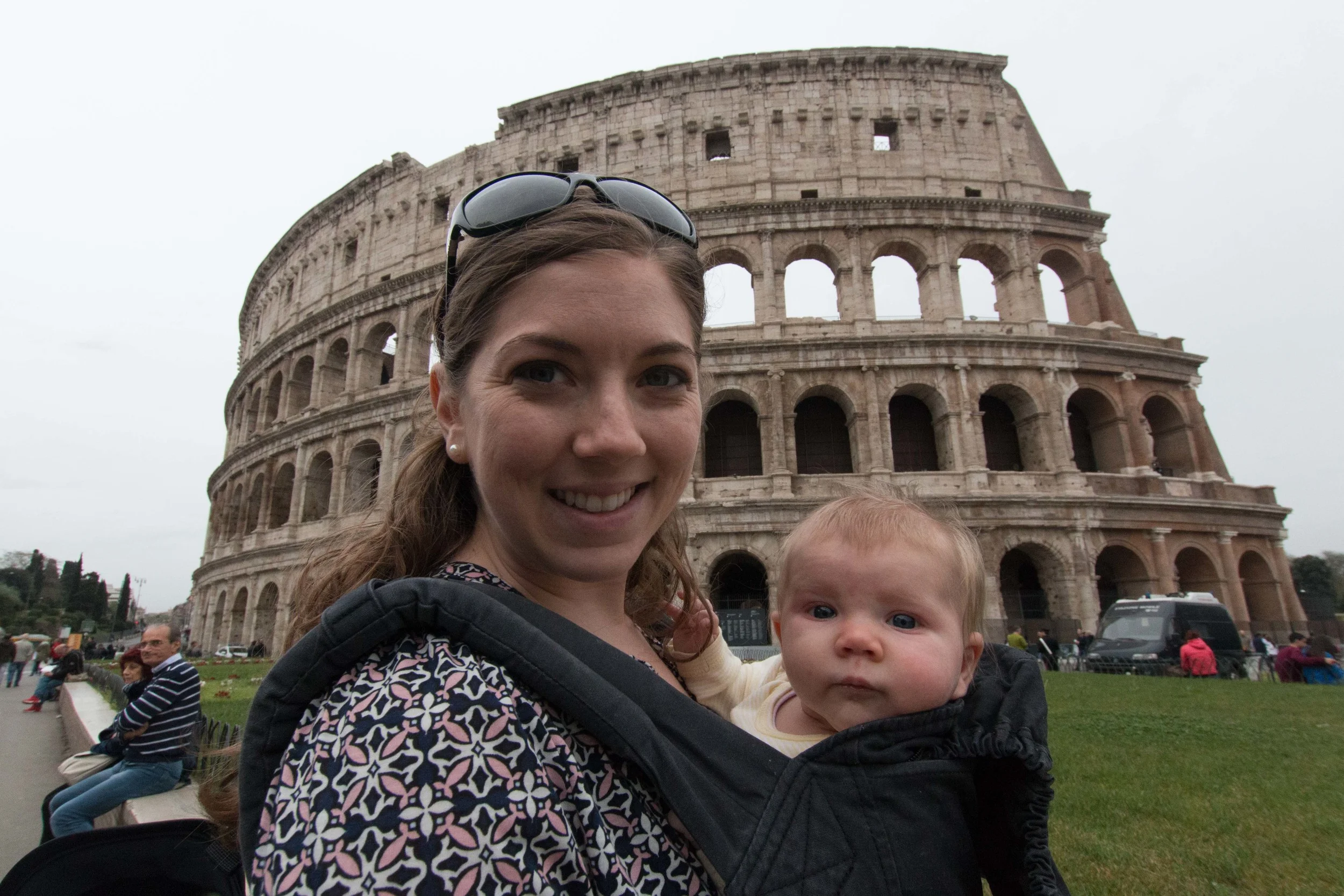Evelyn and I in front of the Colosseum