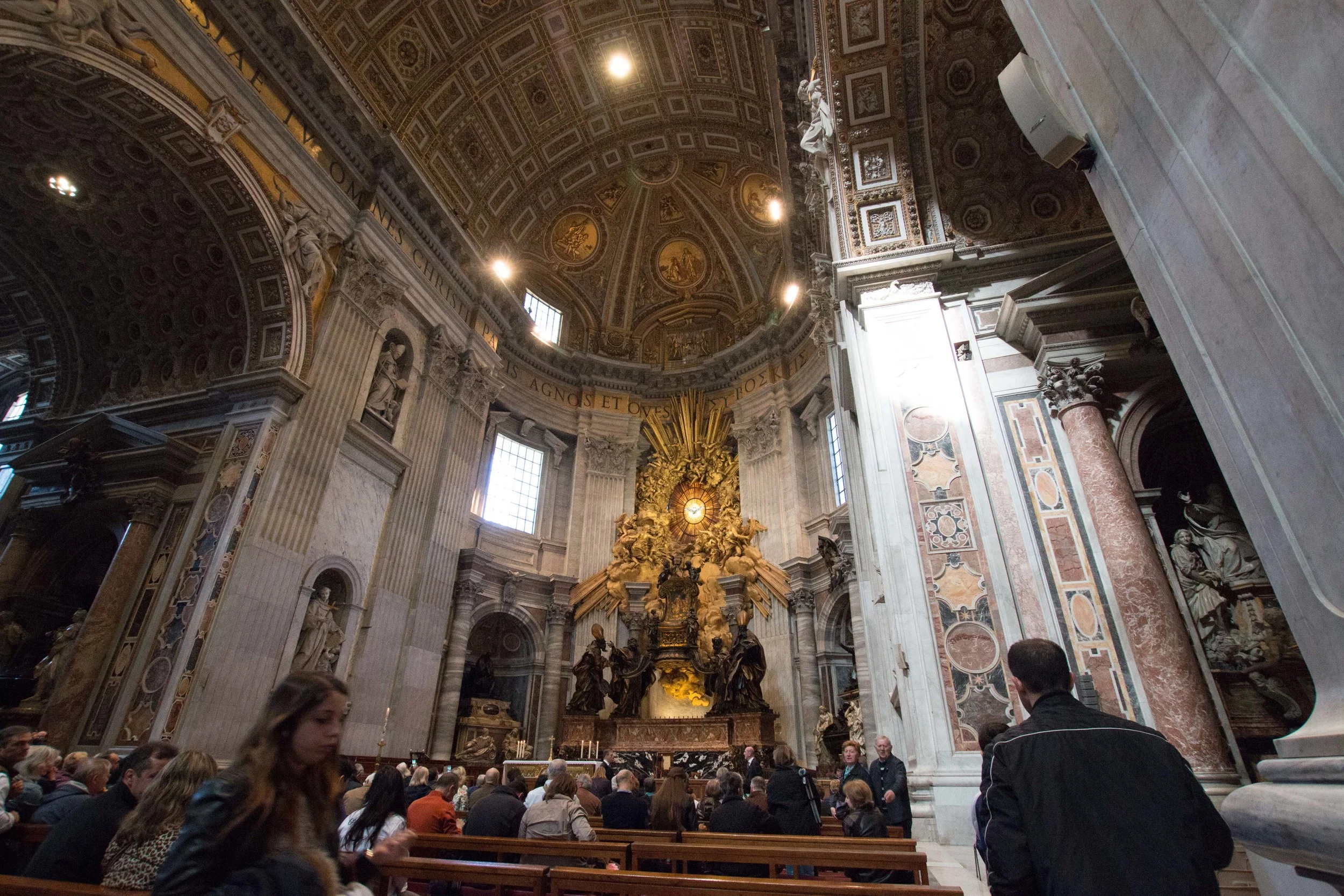 View of the Alter of the Chair from our seats for Mass