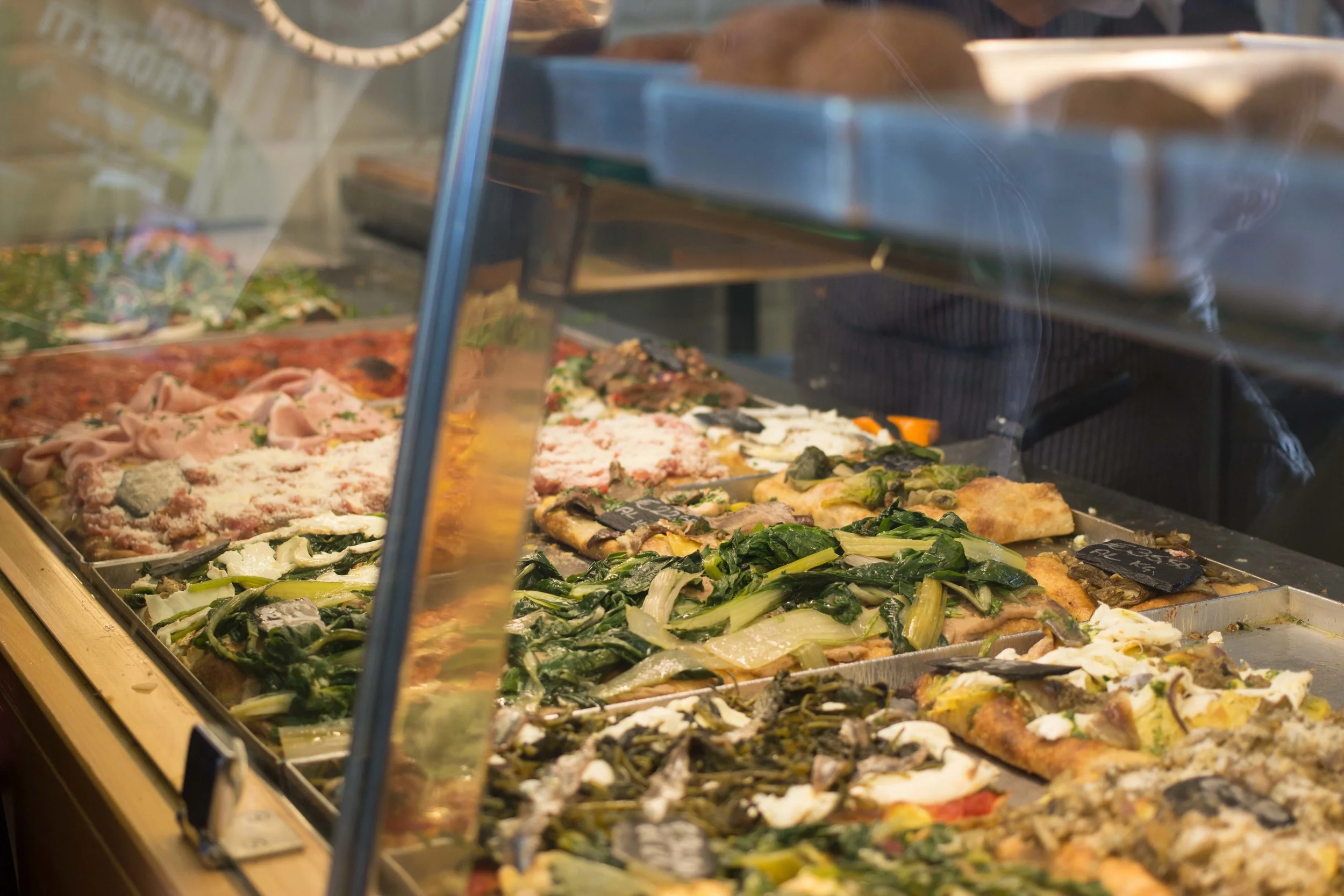 Pizza selection at Bonci's