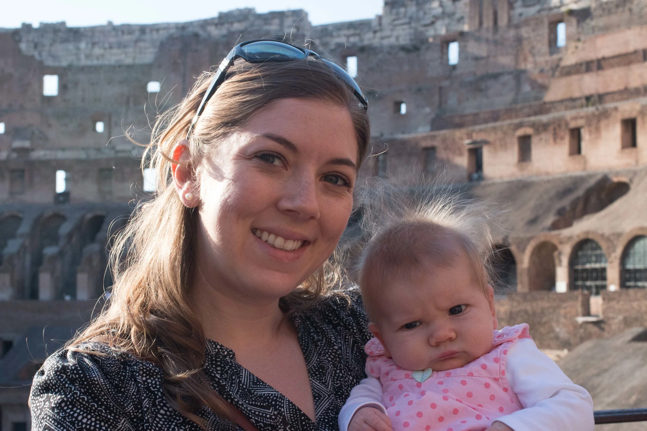 Evelyn is thrilled with ROman ruins