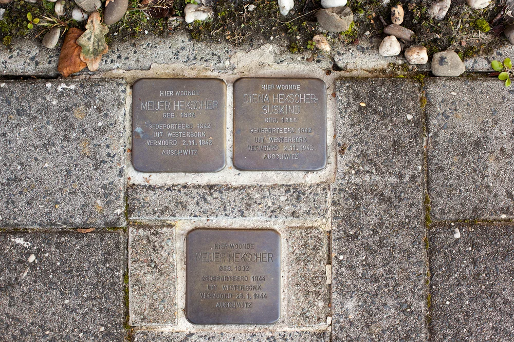 Assen. TWO PARENTS AND THEIR CHILD DEPORTED FROM ASSEN, THE NETHERLANDS, TO WESTERBORK. THEY WERE ALL MURDERED IN AUSCHWITZ. THEIR SON SURVIVED TWO YEARS LONGER THAN HIS PARENTS, BUT WAS ONLY 12 YEARS OLD WHEN HE WAS KILLED. IMAGE COURTESY OF SARAH HUGGARD PHOTOGRAPHY