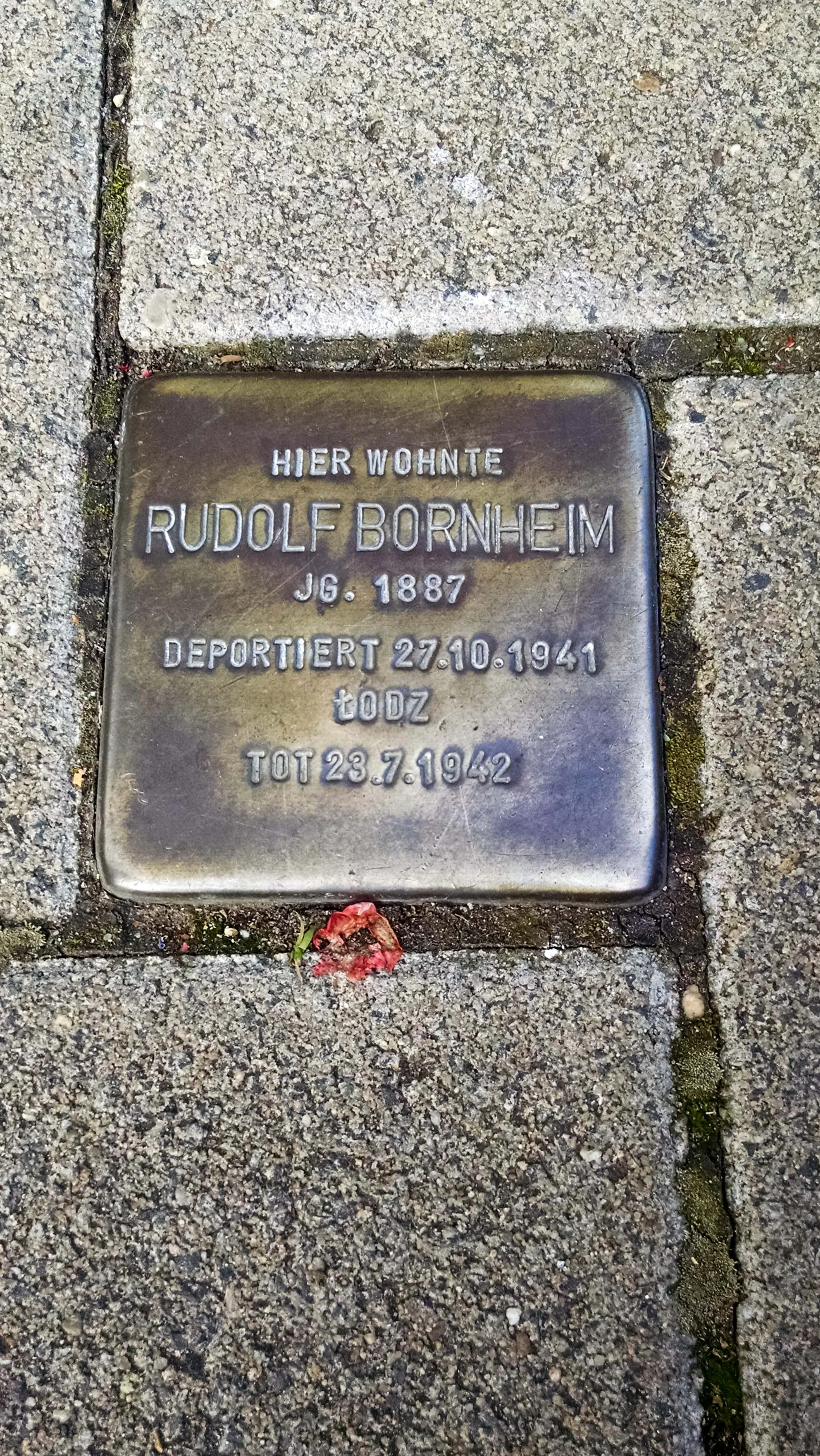 Rudolf was deported in October of 1941 and died in JuertaBly of 1942