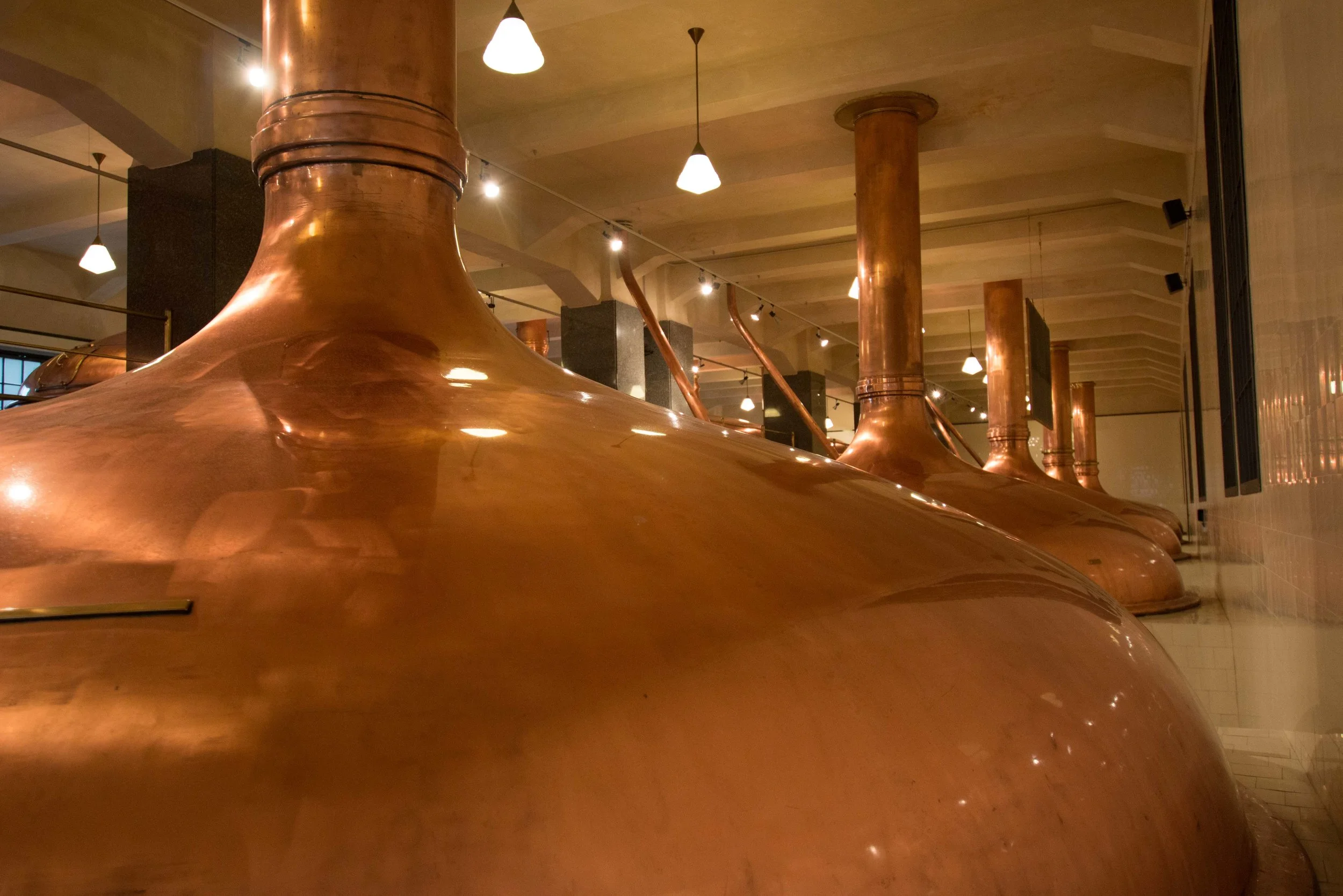 Brew Kettles in the Pilsner Urquell Brewery
