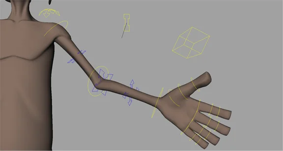 FK/ IK Arm. The arms can be controlled in both FK and IK. Both can be squashed and stretched for quick cartoon movement.