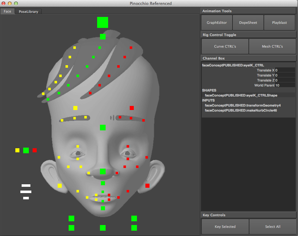 The custom character GUI