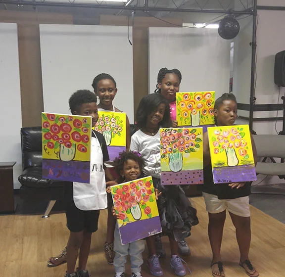 Youth painting workshop. 