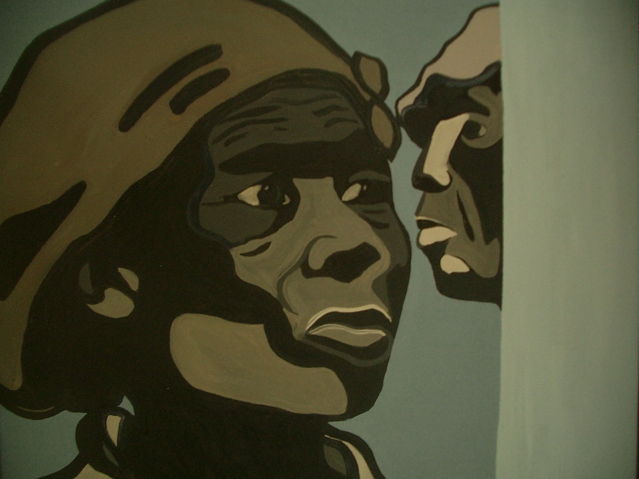 "Two Maroon Women" 2001 24x24 