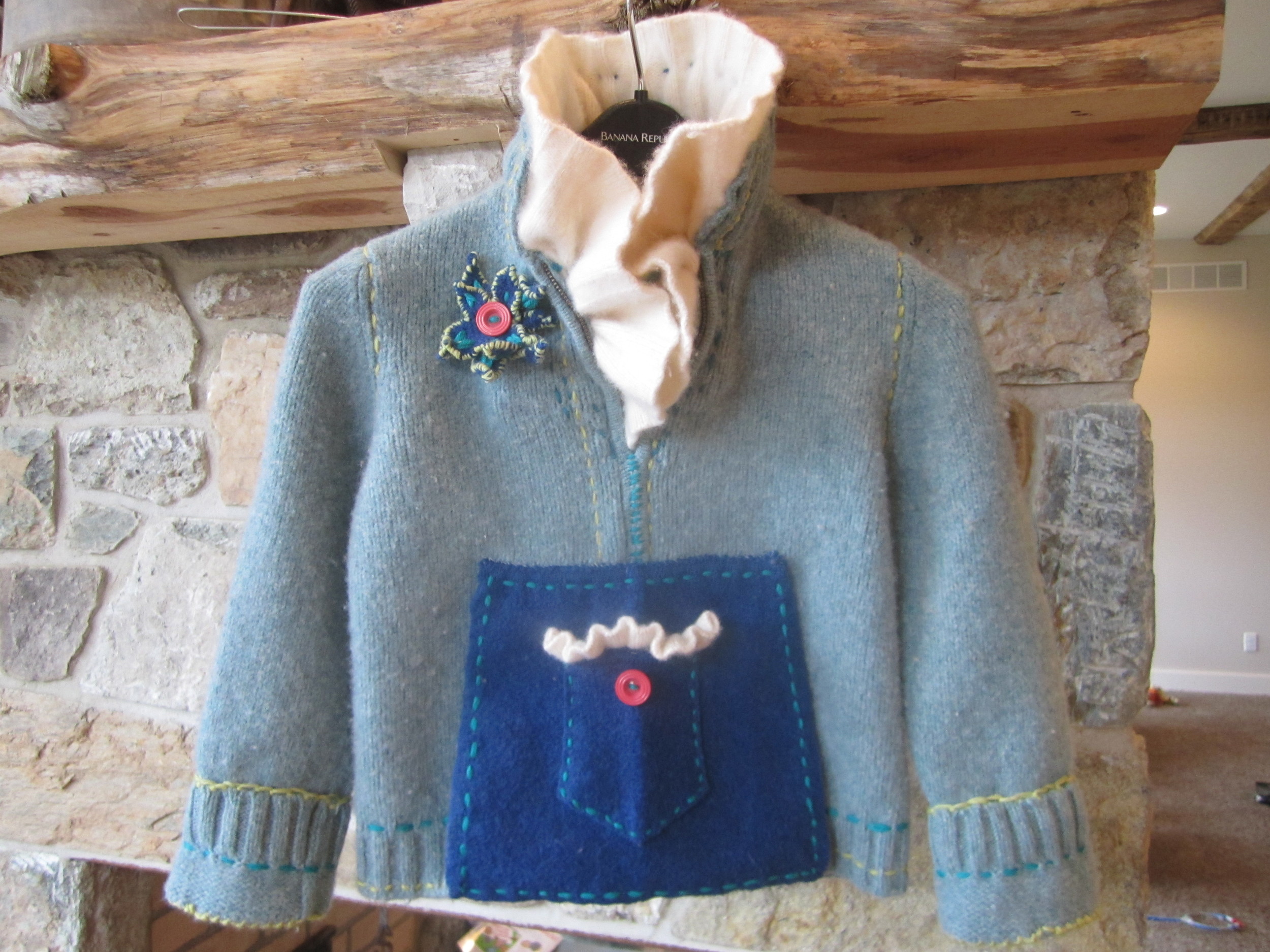 Victorian Cashmere Collar Pullover. Girls 4-6. $150