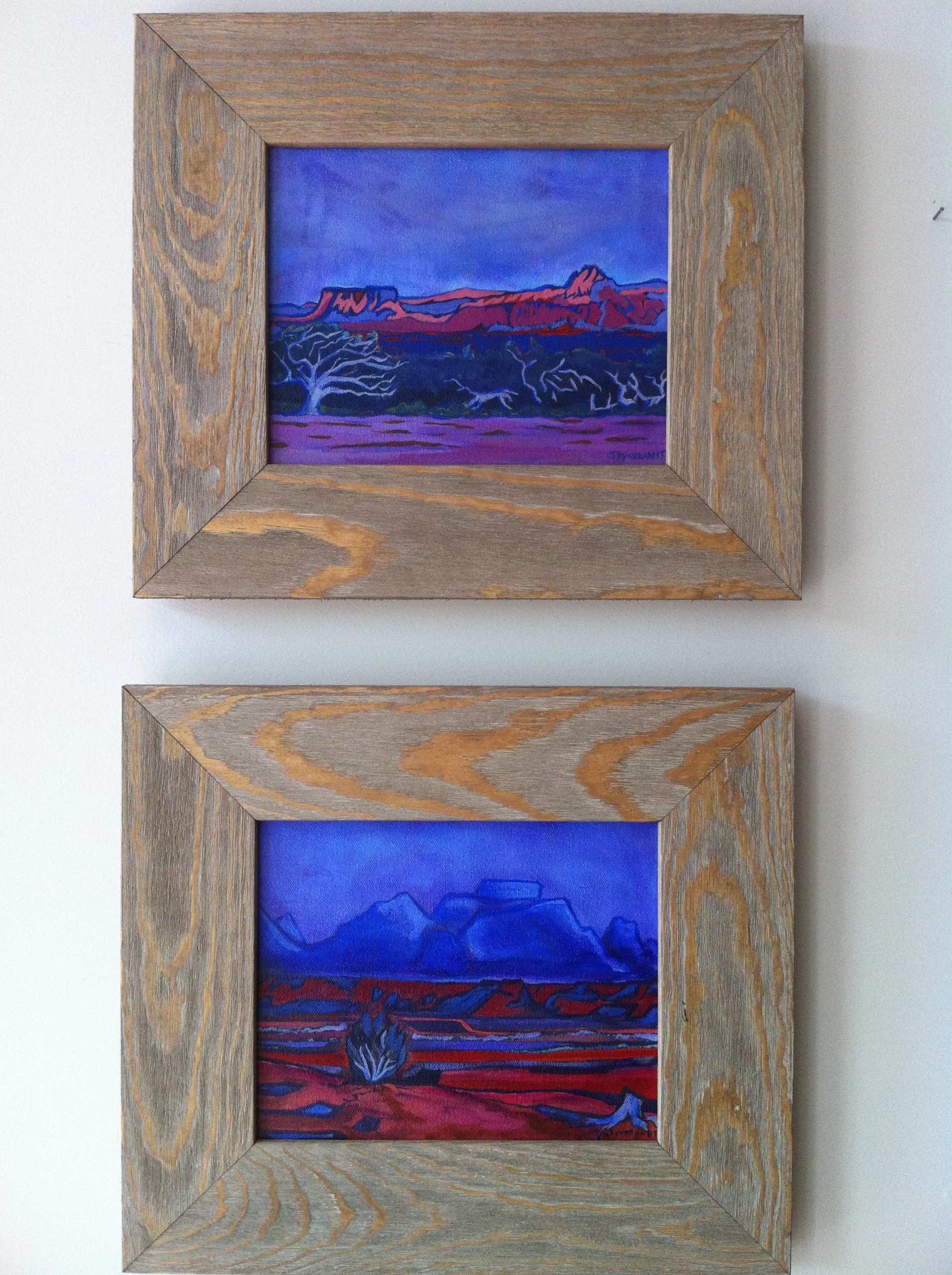 Behind Zion Pair 8x10, Driftwood Frame