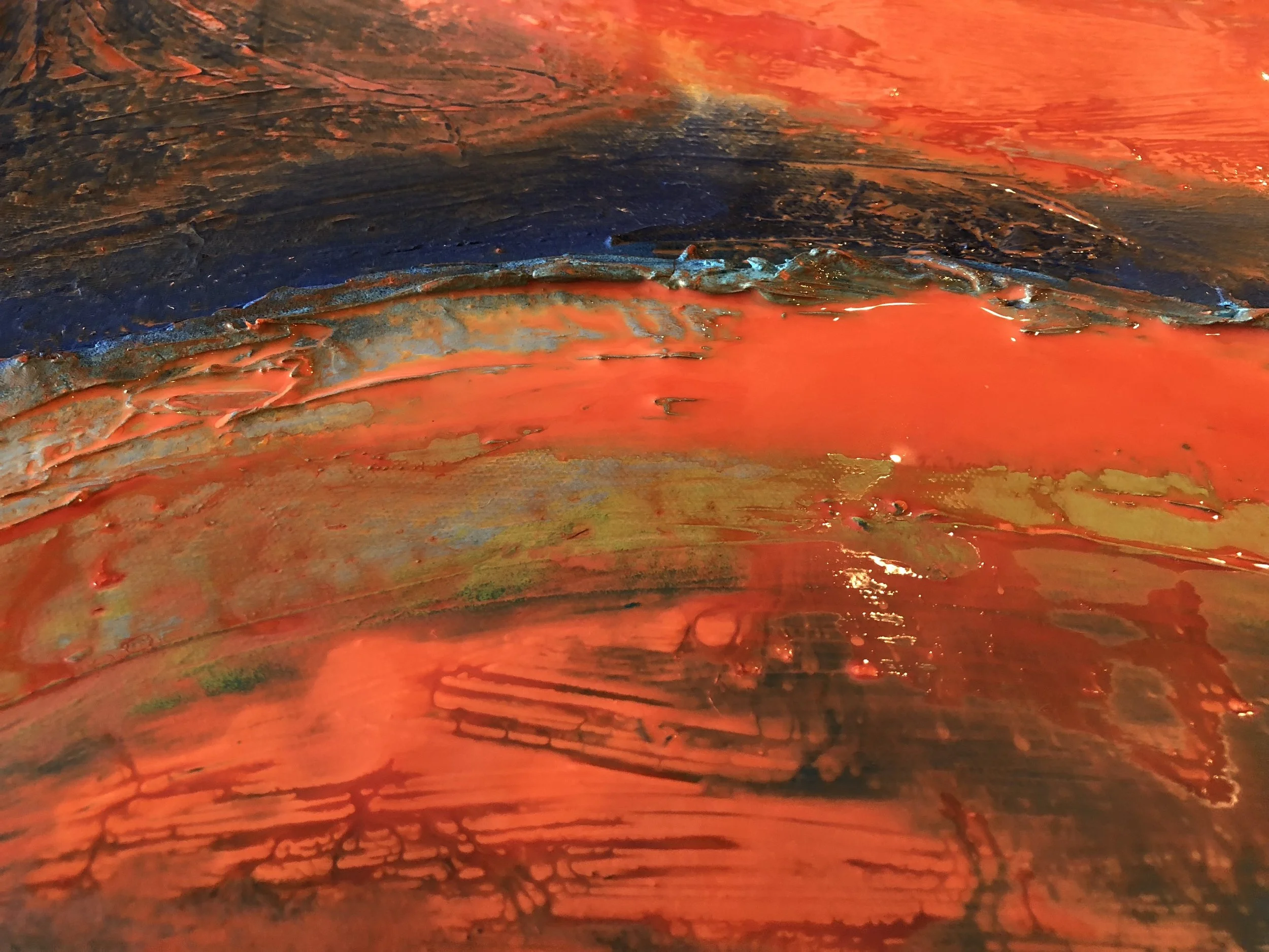 A close up of some wet, swishy paint...