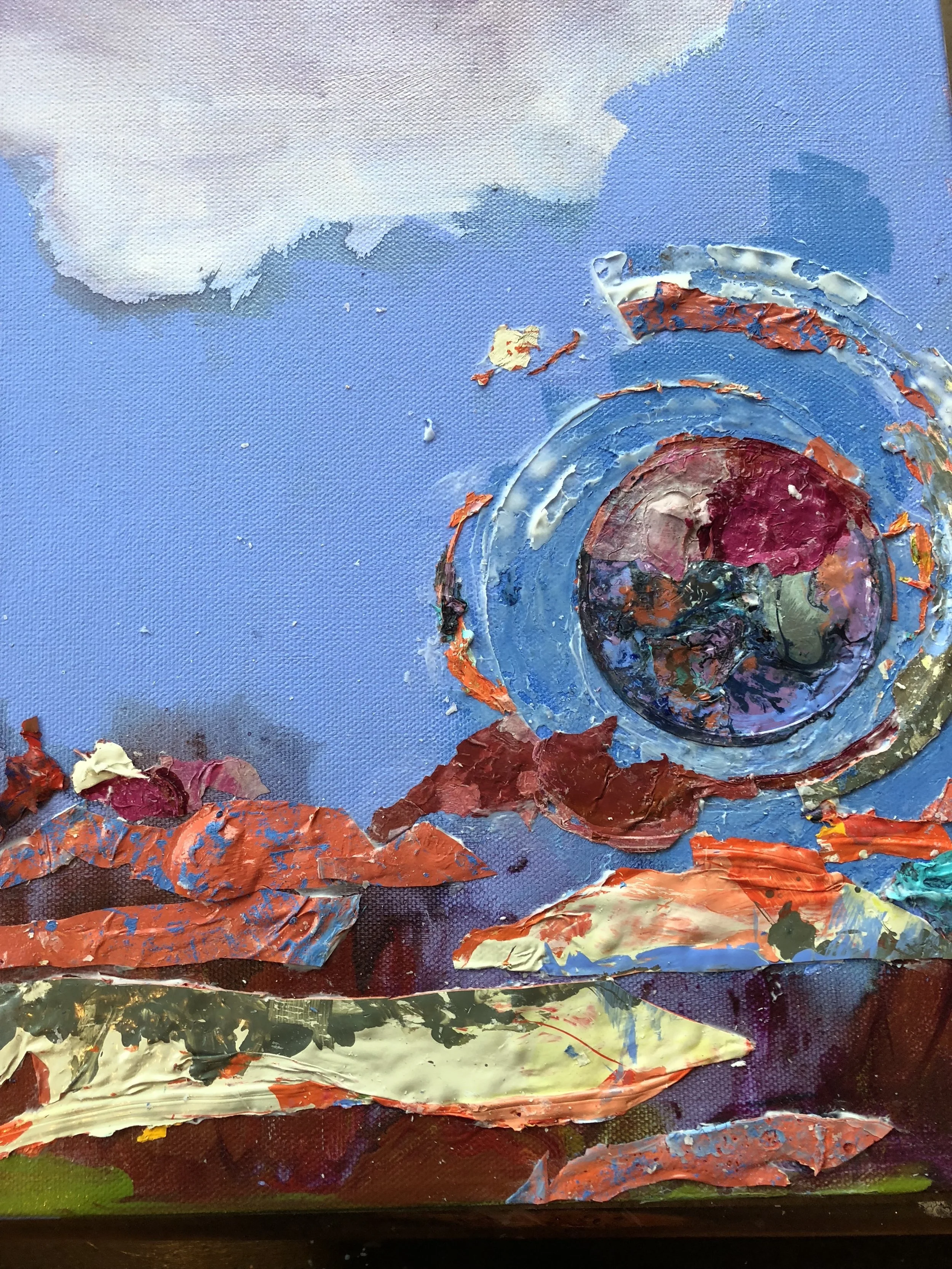 Adding some chunky paint for texture here.