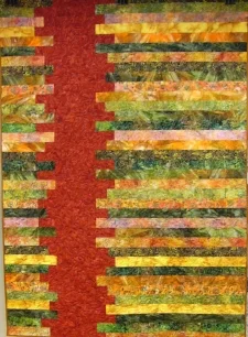 Rustic in Batiks made and quilted by RM 2017