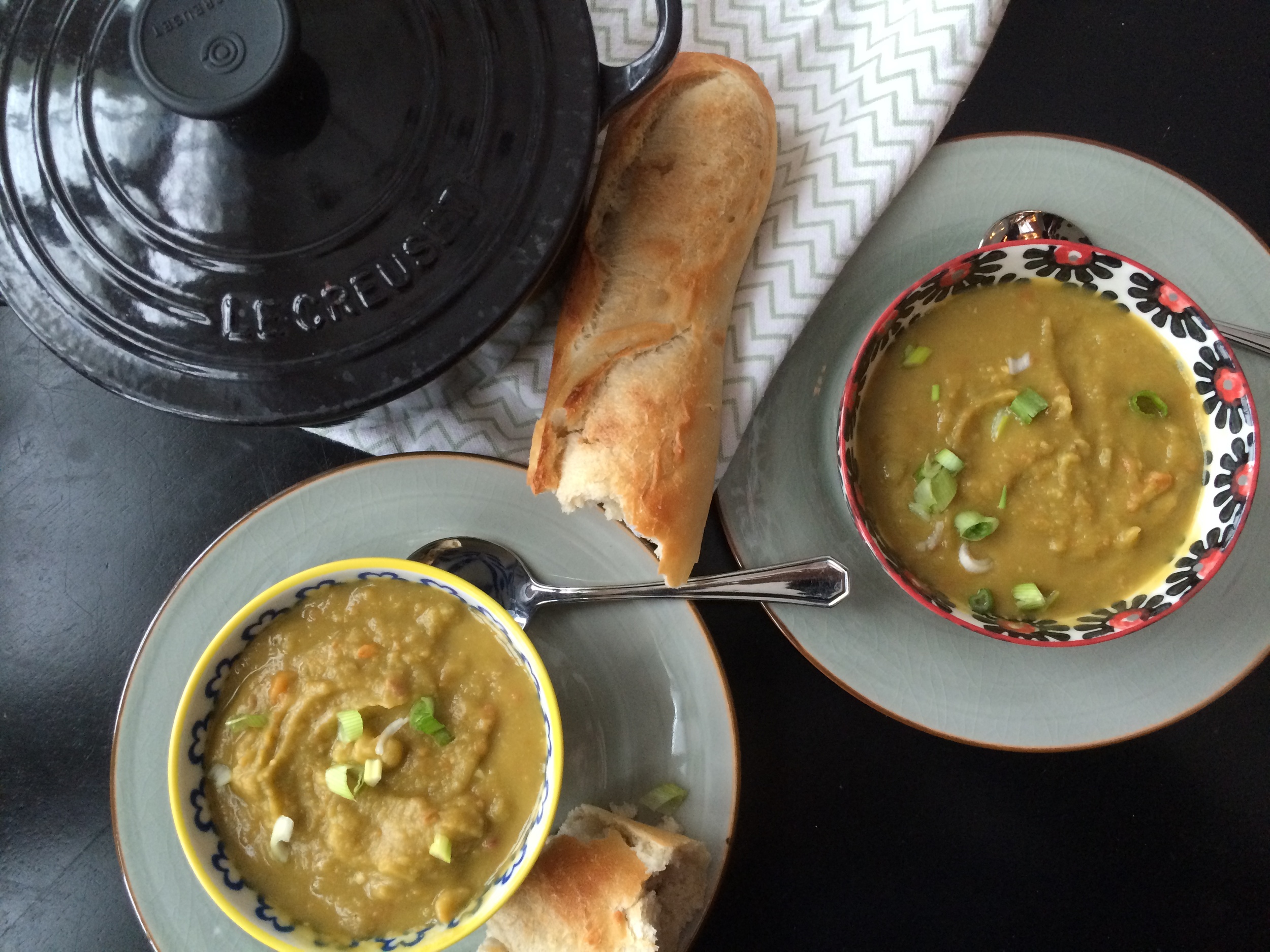 Crockpot Split Pea Soup with Ham Hock - Hardly A Goddess