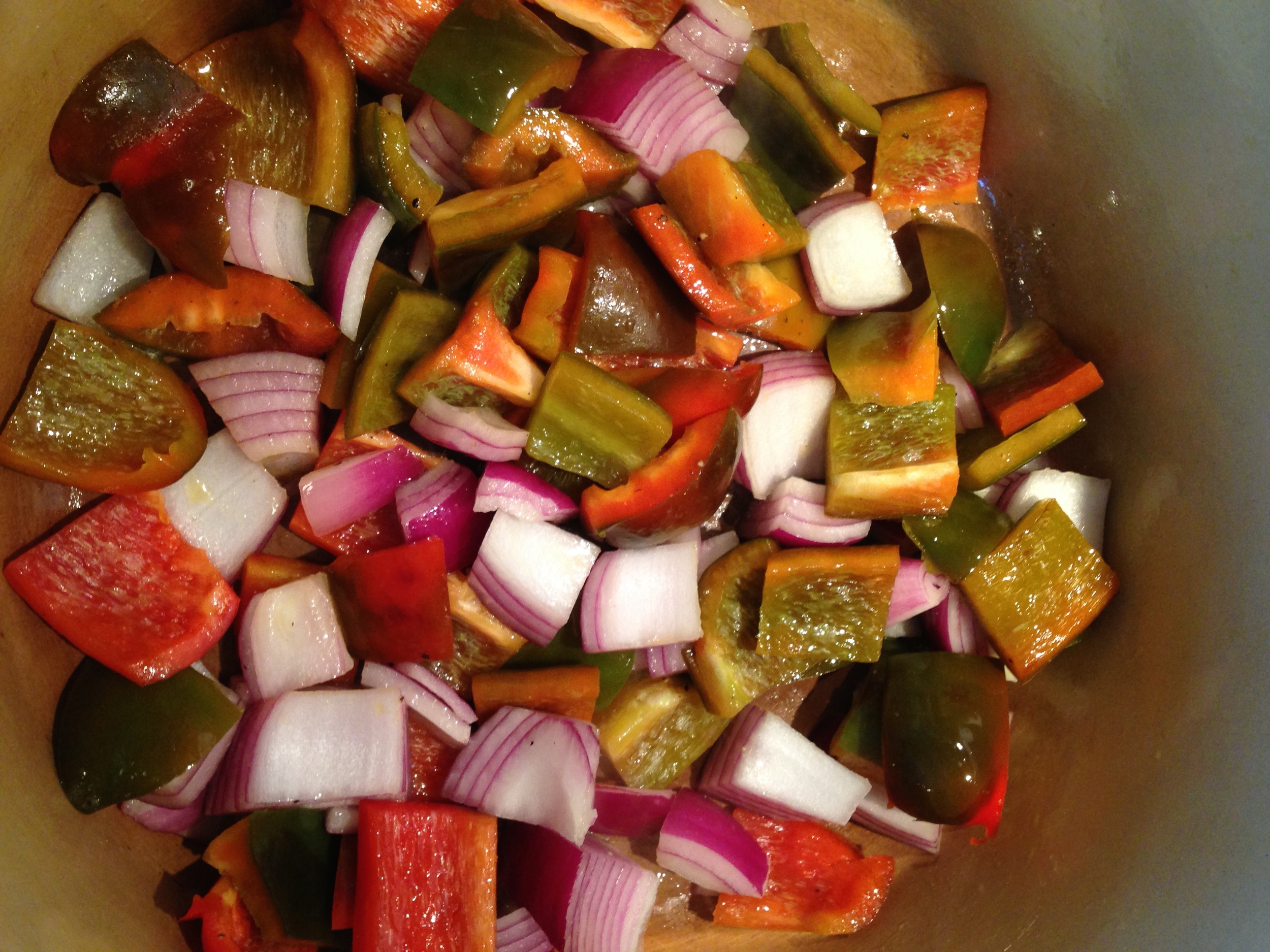Peppers and onions saute