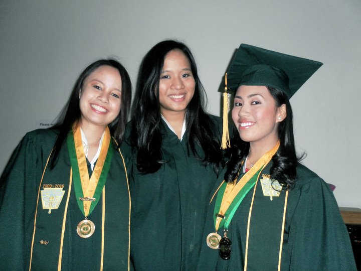 Kimi, Kaye and Michi at their International School Manila high school graduation in 2011.