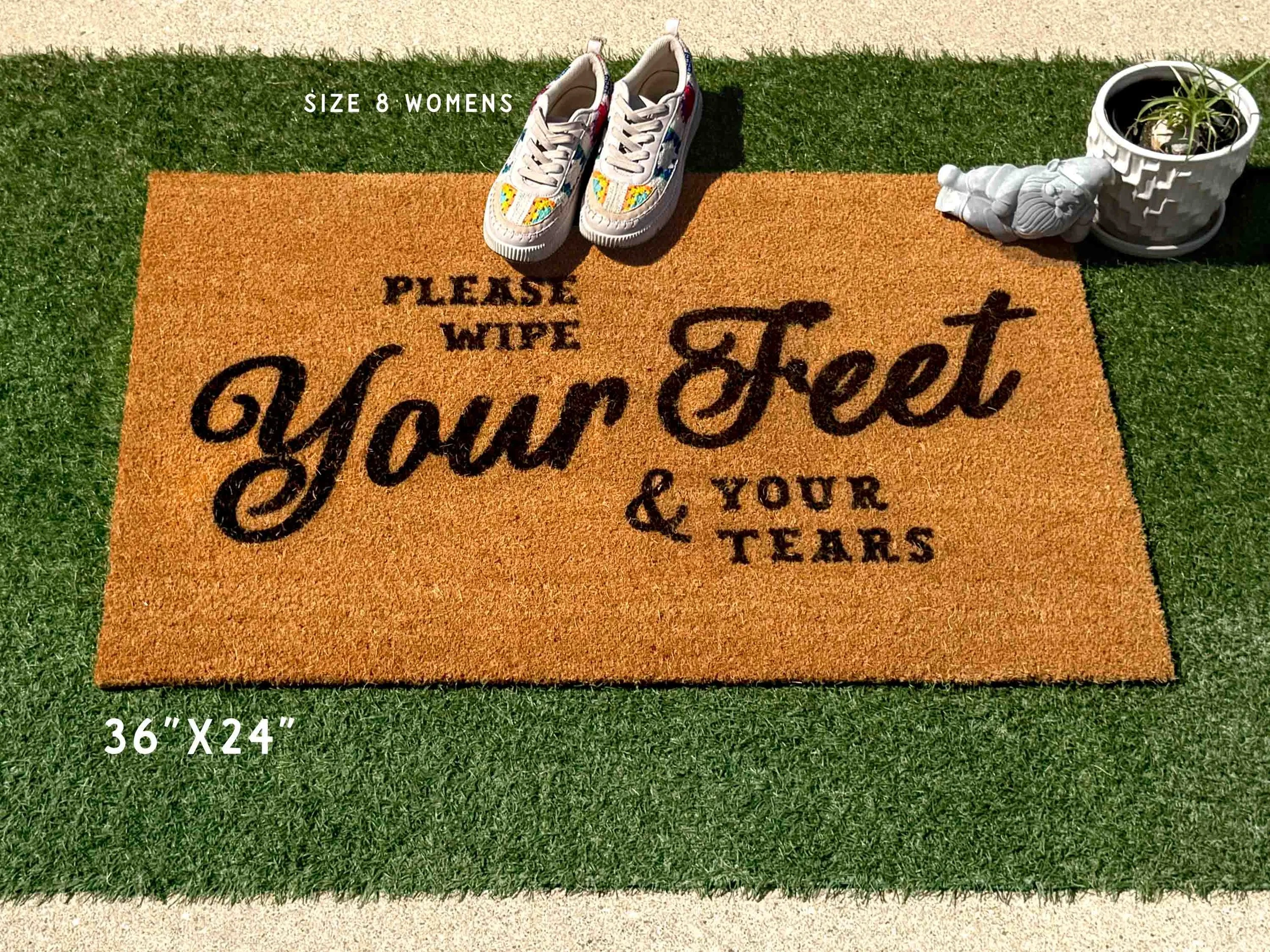 I also randomly got into designing snarky doormats. It's giving "art therapy", isn't it?