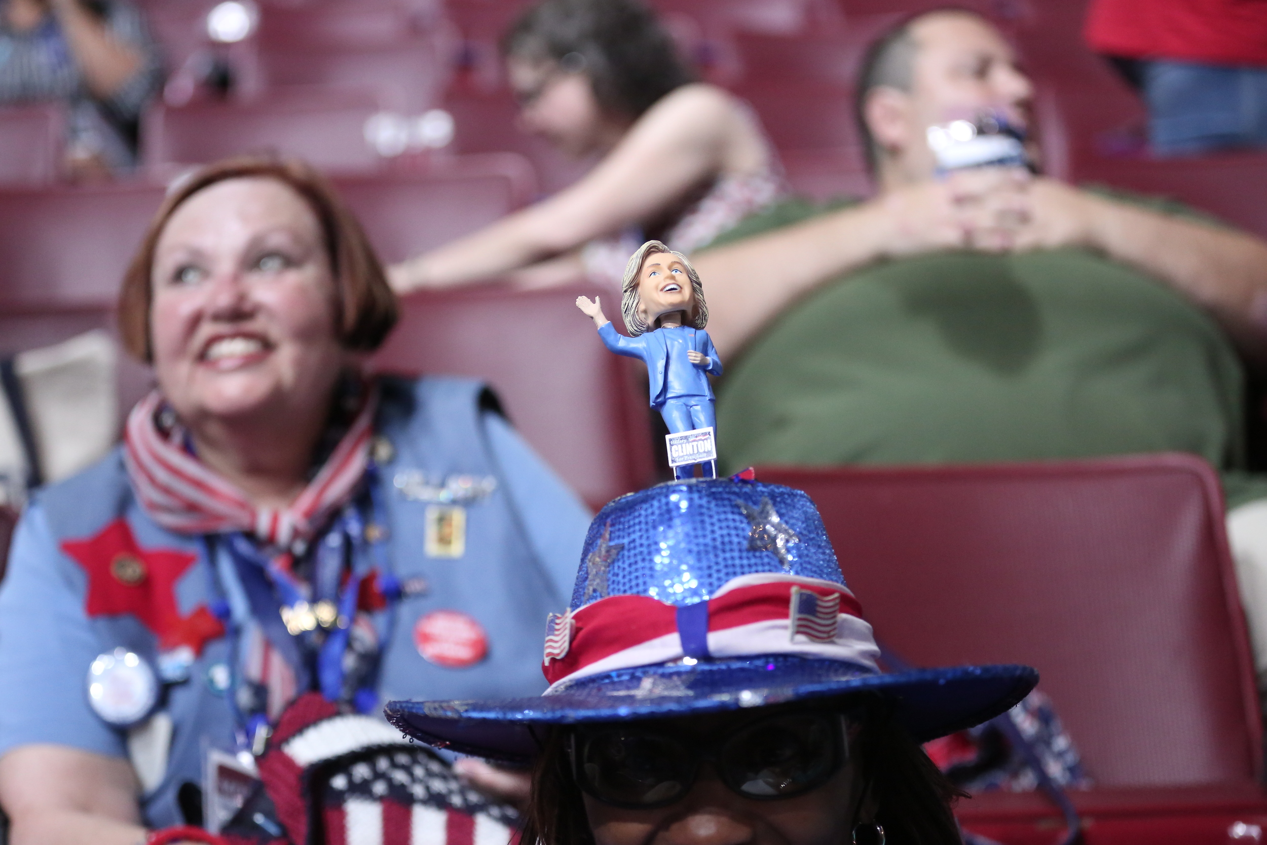  Audience members at the 2016 Democratic National Convention in Philadelphia, Pa. 