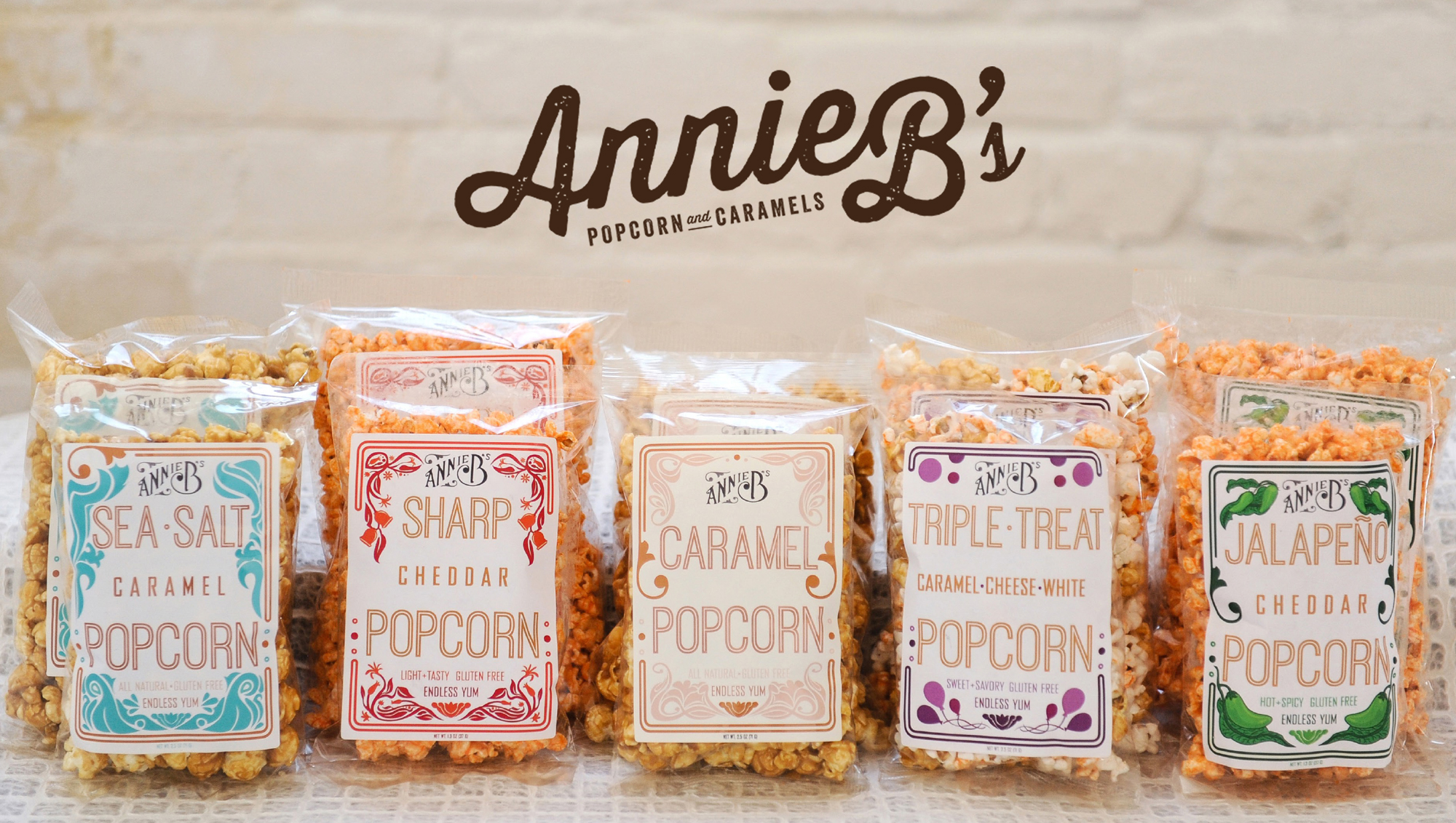 Label illustrations by Sarah Kopitske, © Annie B’s Candy