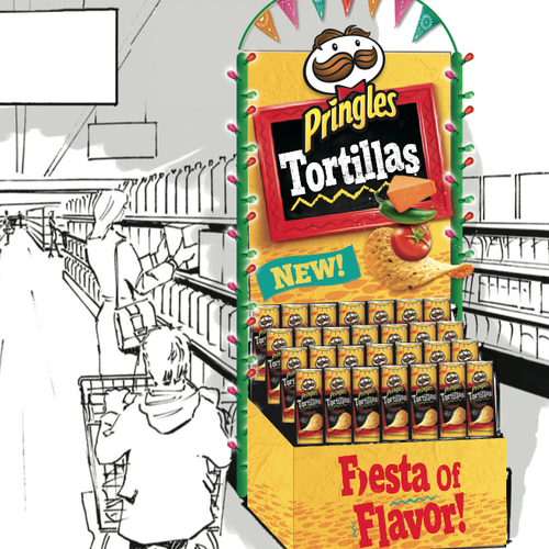 Pringles End Cap & Brand Guidelines @LPK Taking existing assets from Pringles to create an end cap for instore