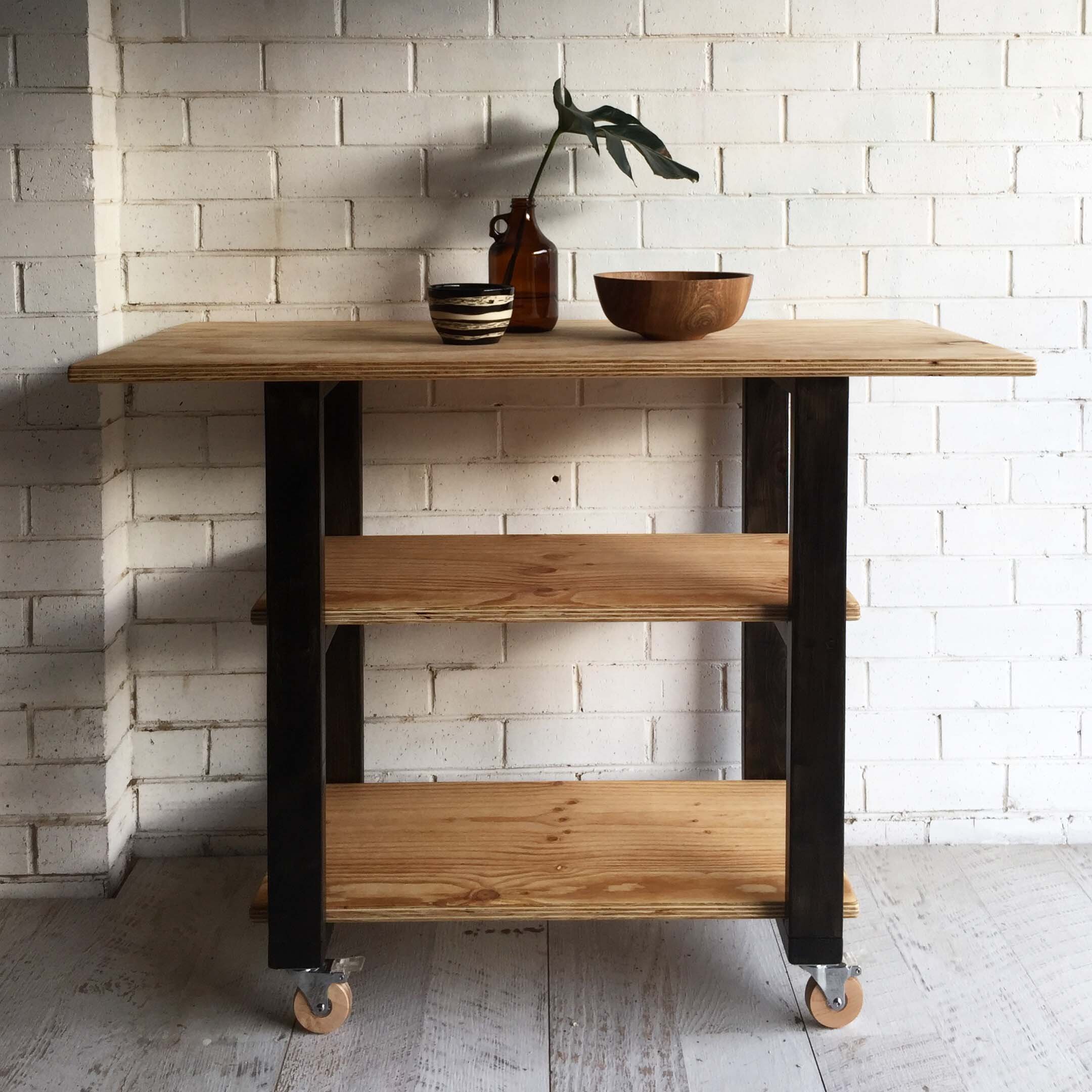 Mobile Kitchen Bench Little Red