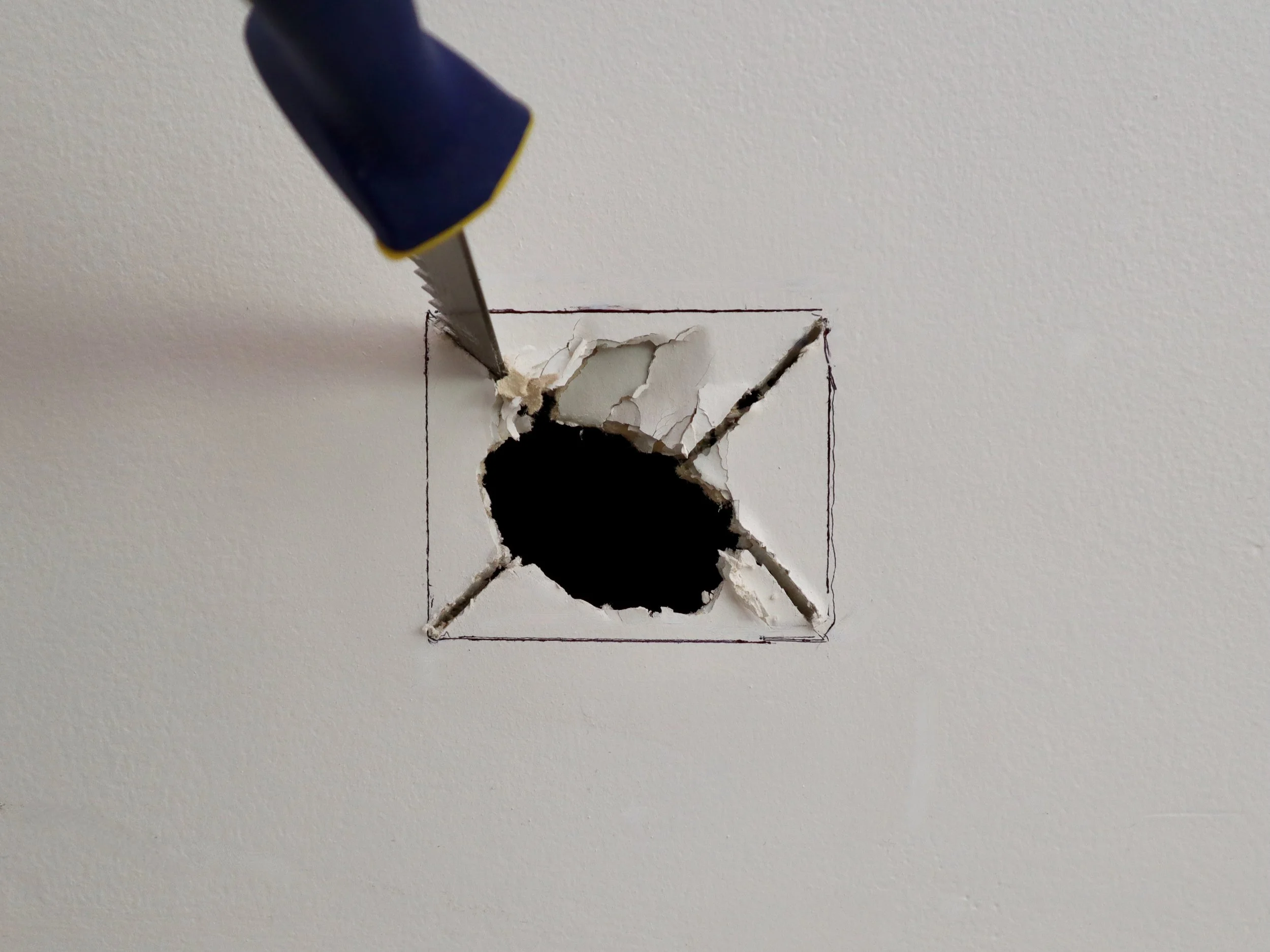 Patch plasterboard holes of any size — Little Red Industries