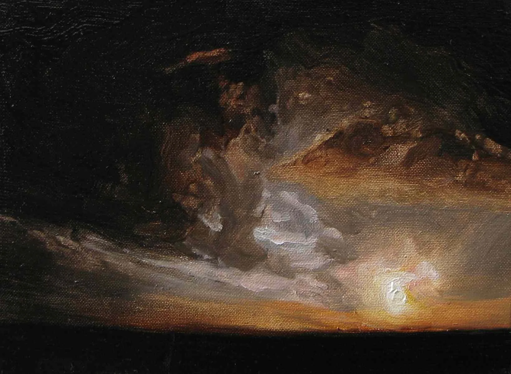 Sundowner. Oil on Canvas, 2013, 150 x 180mm
