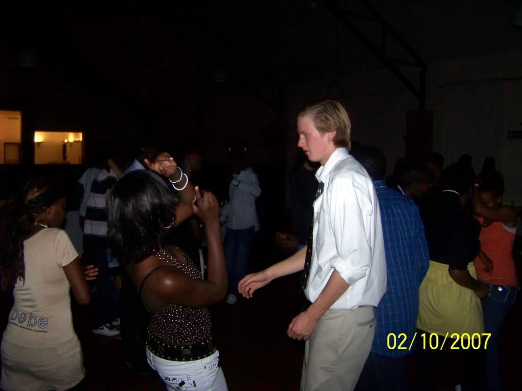  This is a picture of us dancing just before the beginning of our relationship. &nbsp;As my hair demonstrates, starting a relationship with Jojo was not my only bad decision that night. &nbsp;I knew so little about relationships back then. &nbsp;If t