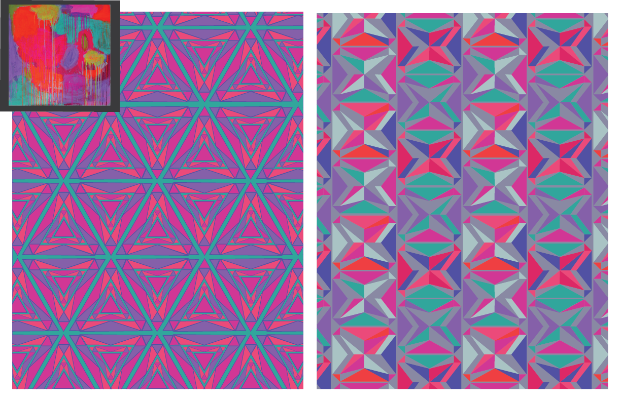  Diamond Cut inspired print series - Bright colorway1 