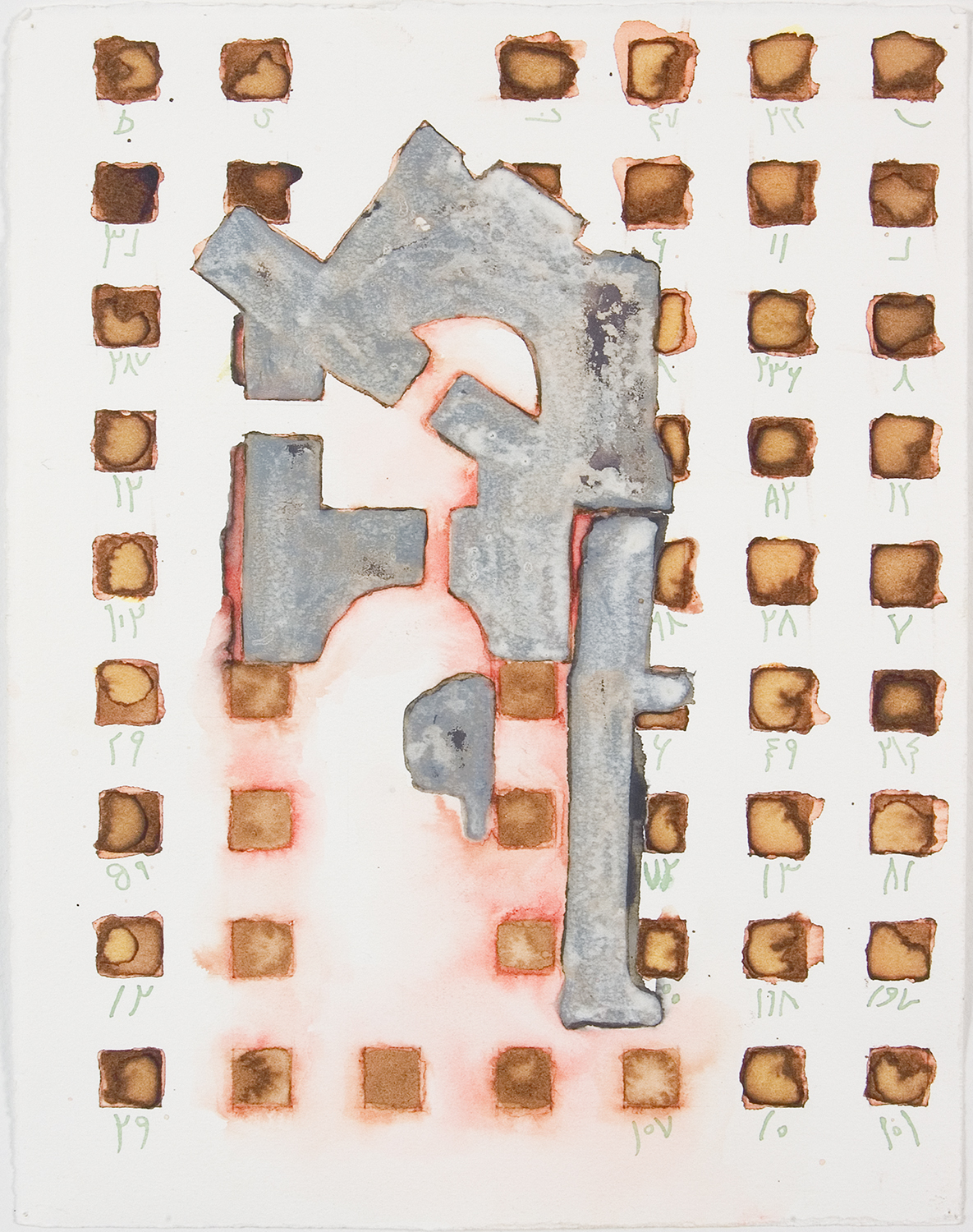   Parthenon I  2007,&nbsp;ink on paper 11” x 8 3/4" 