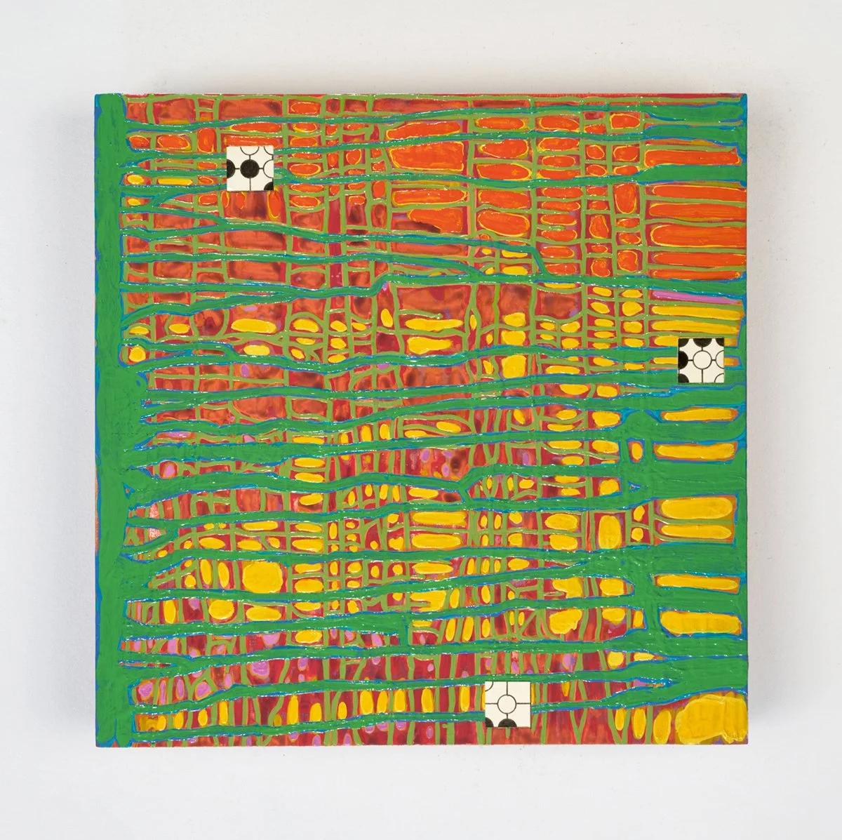   gō (2)  2018, oil on panel 9” x 9” 