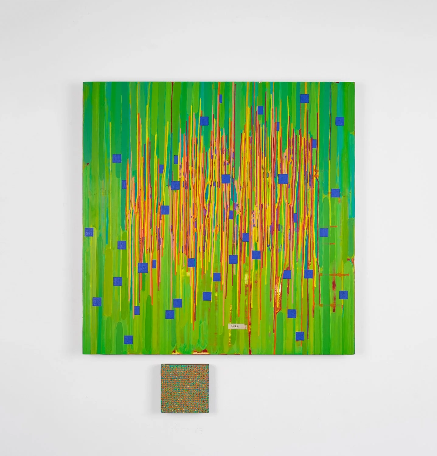   QUES–  2018, oil on 2 panels dimensions variable 