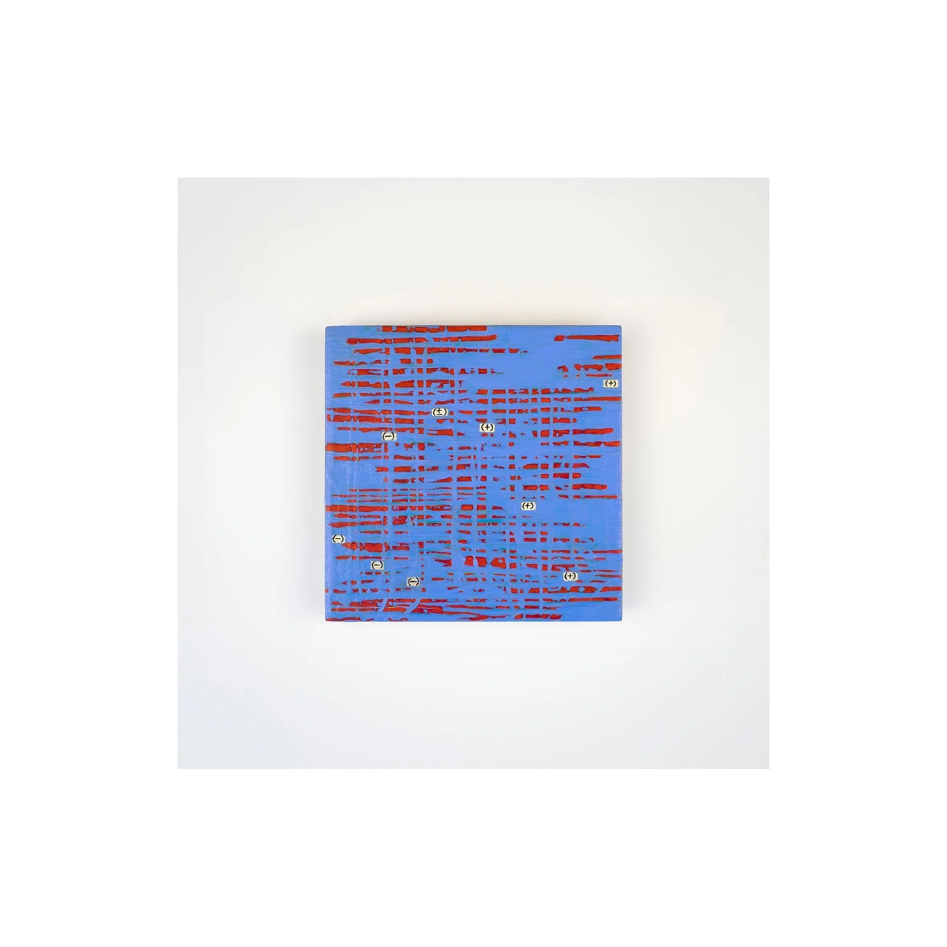   plus or minus  2017, oil on panel 6” x 6” 